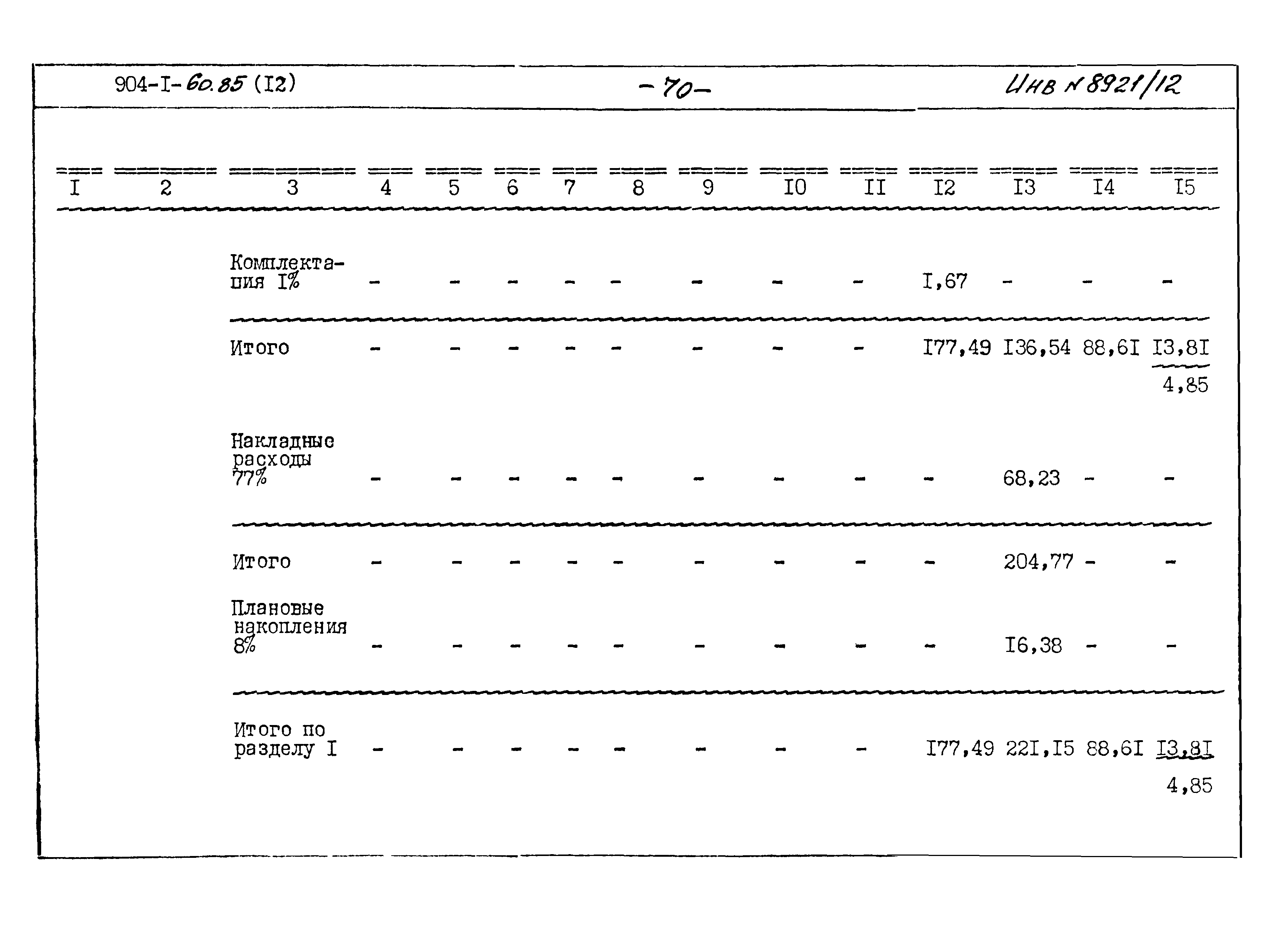 Типовой проект 904-1-60.85
