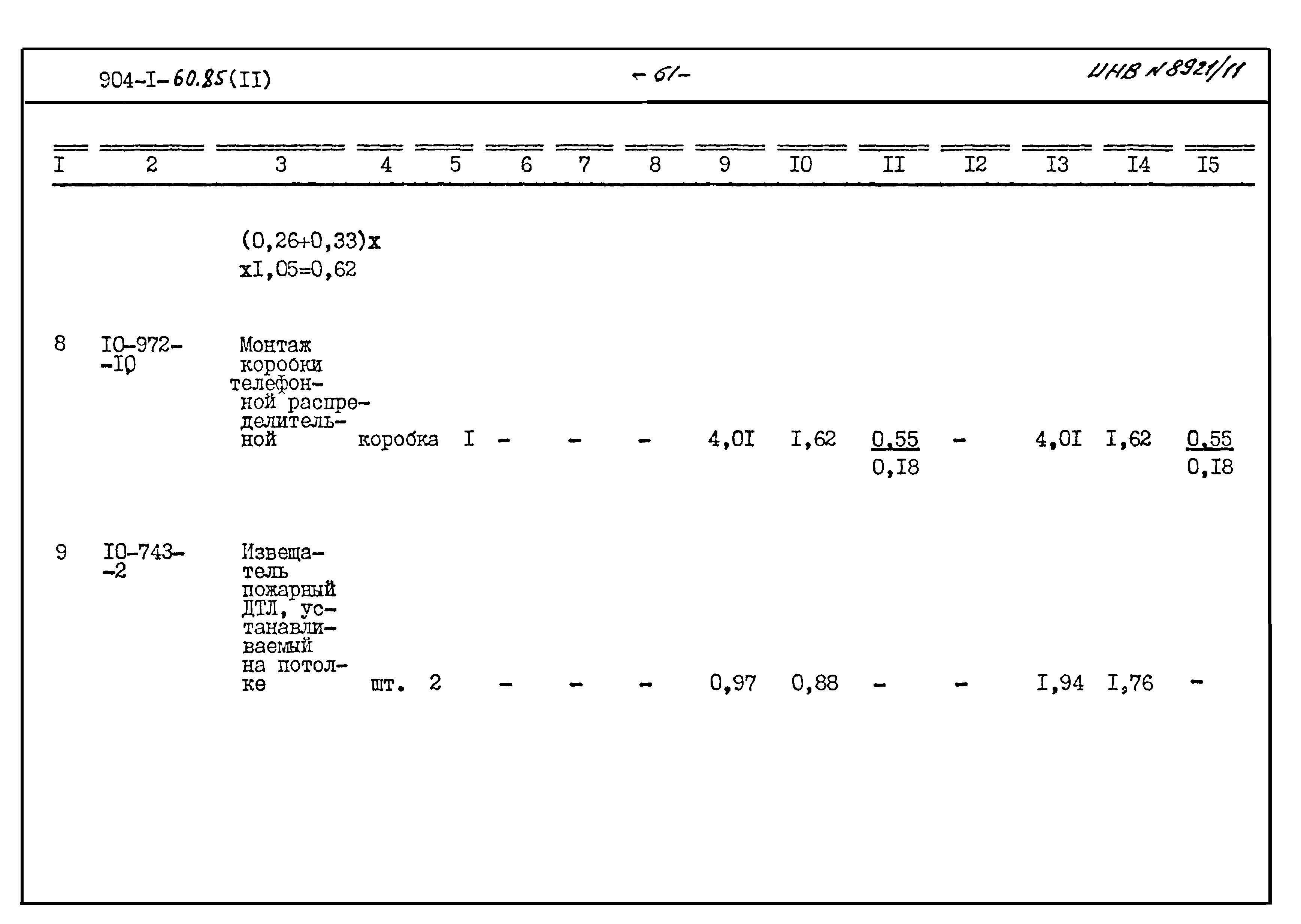 Типовой проект 904-1-60.85
