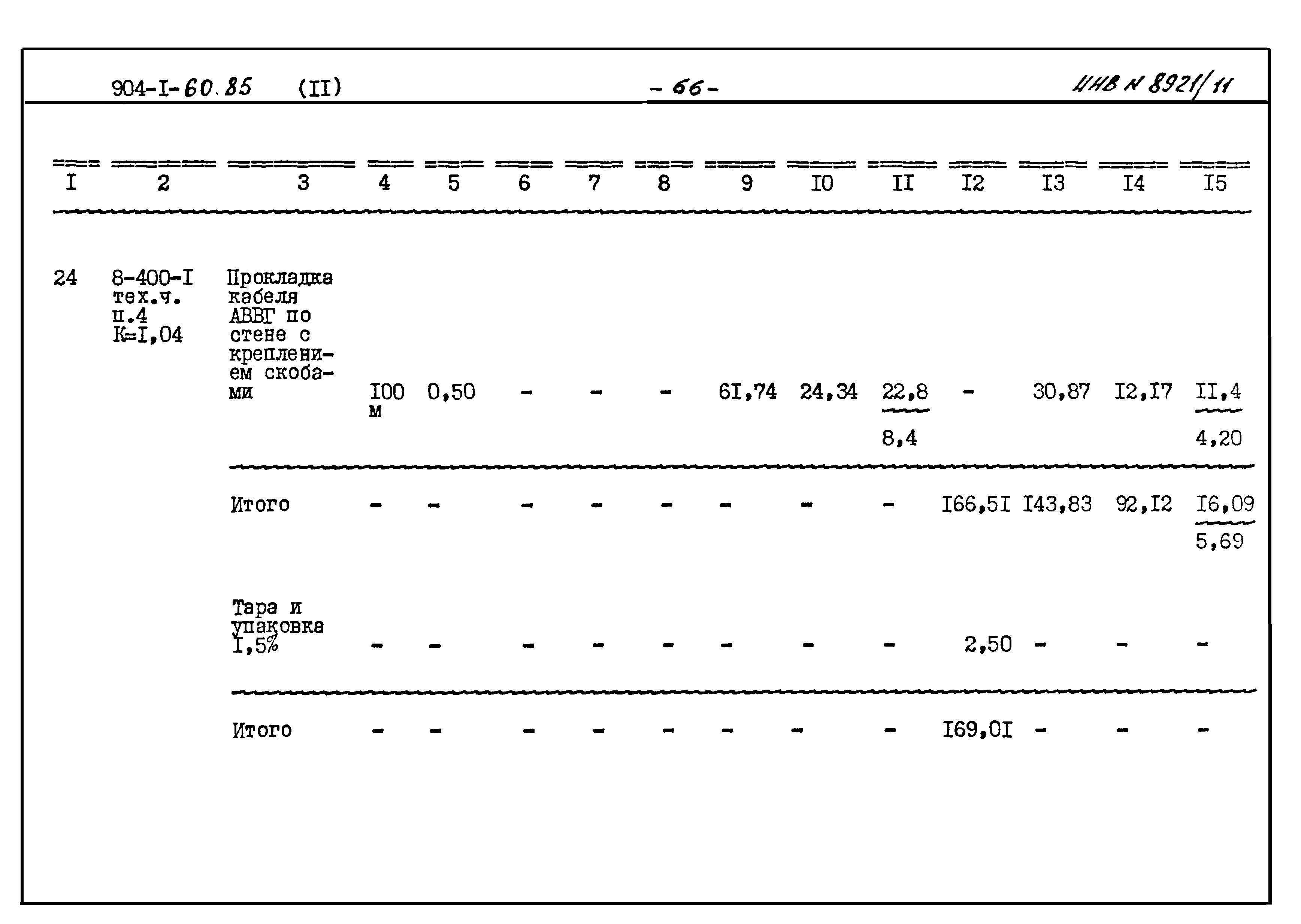 Типовой проект 904-1-60.85
