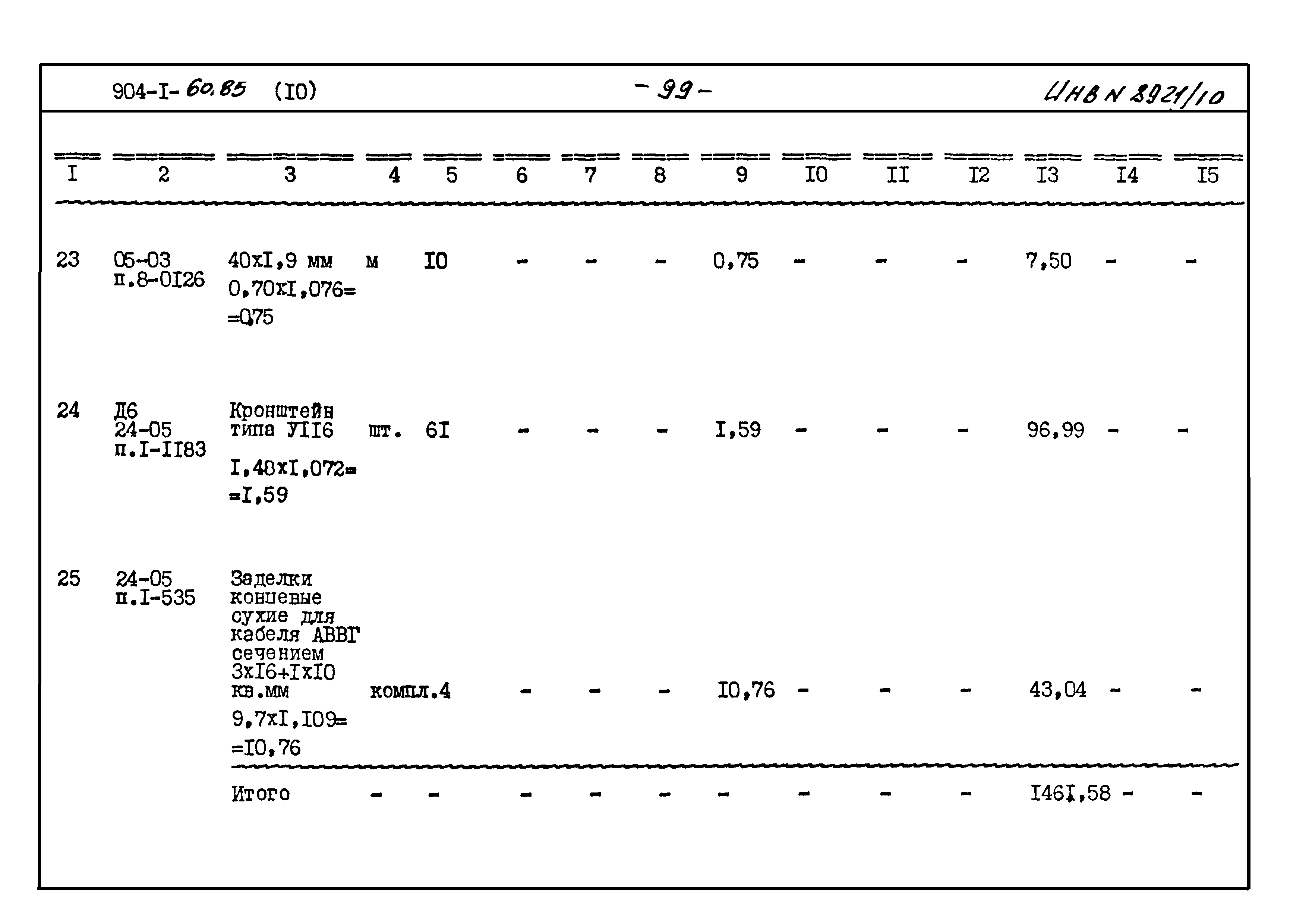 Типовой проект 904-1-60.85