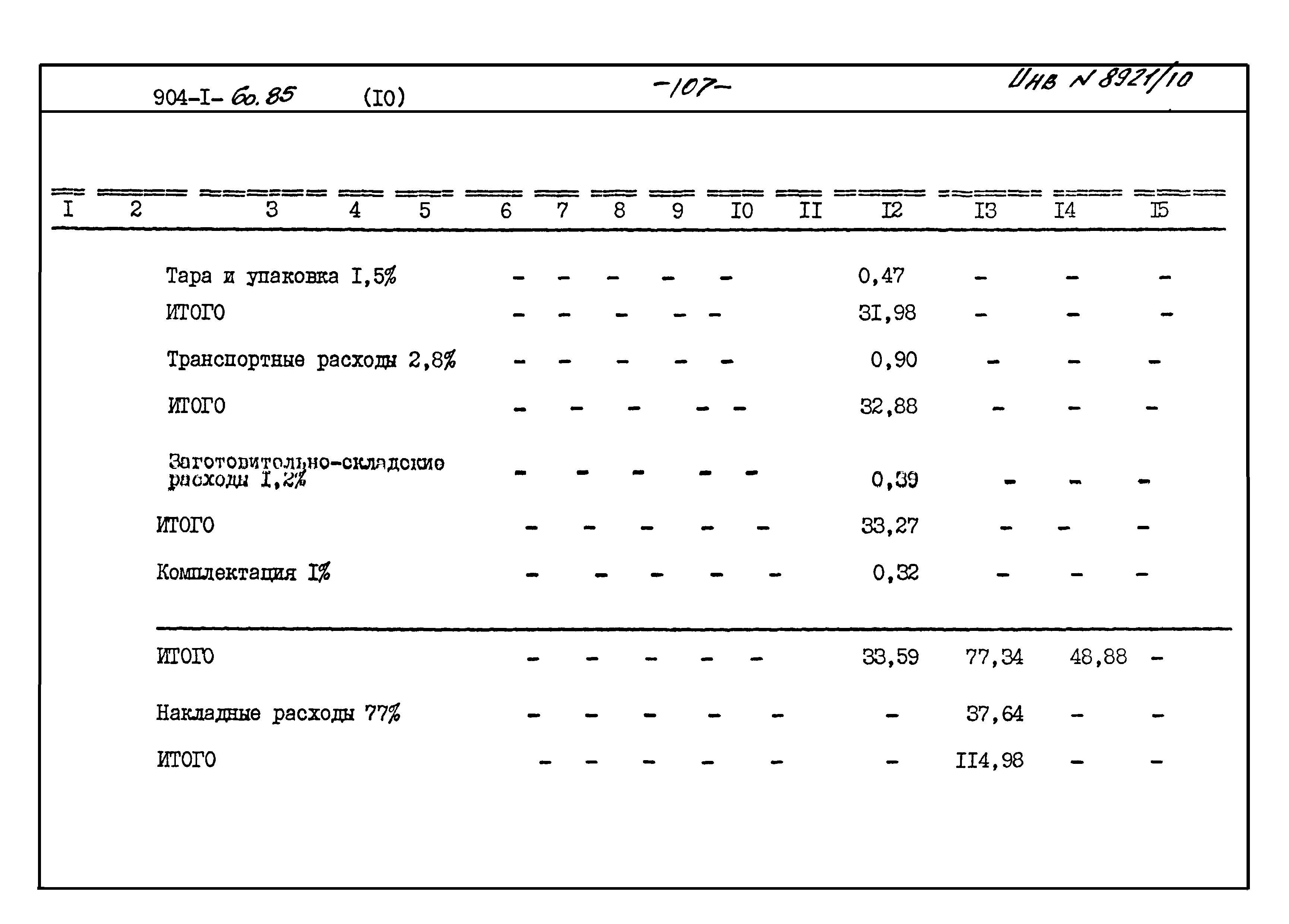 Типовой проект 904-1-60.85