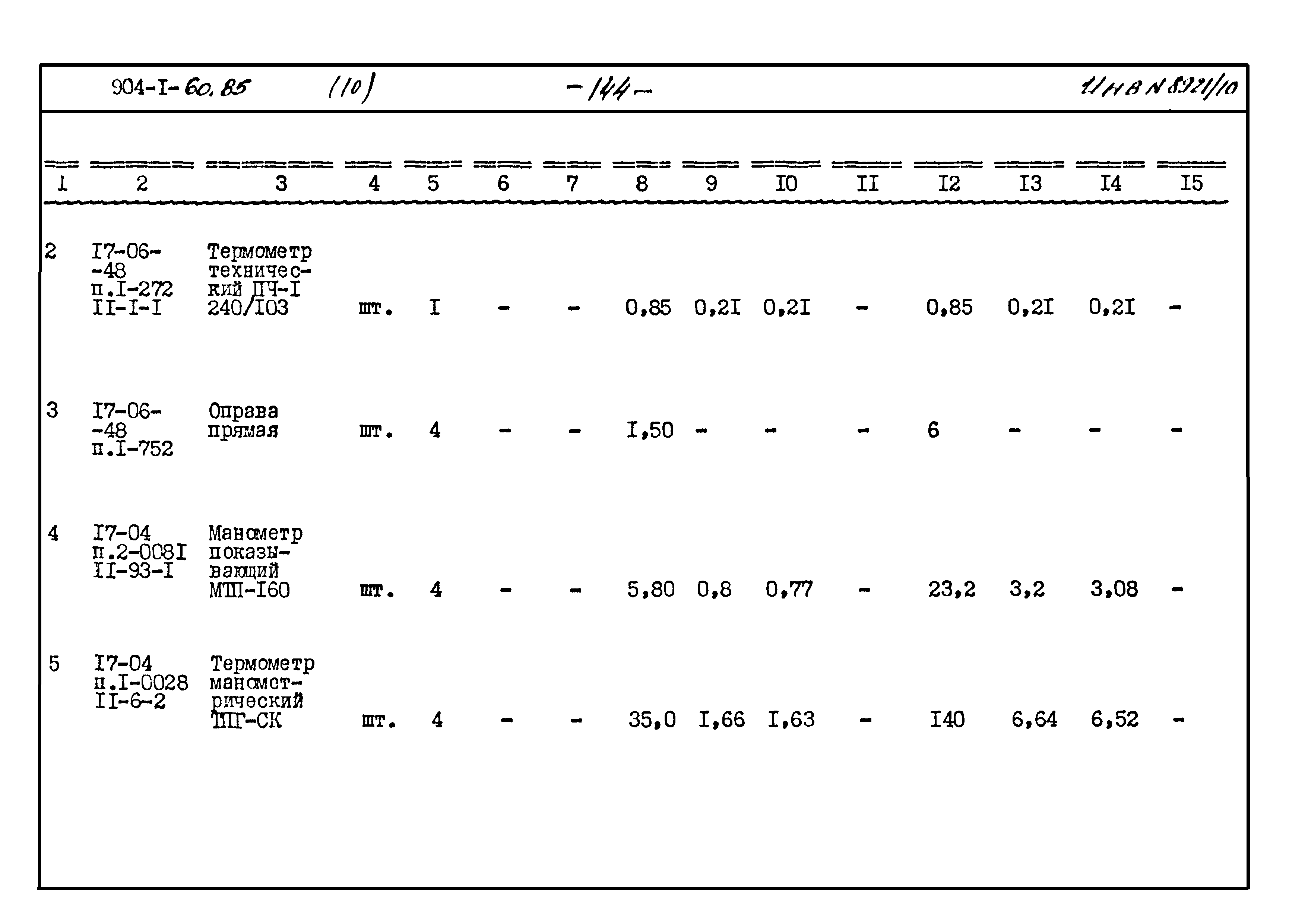 Типовой проект 904-1-60.85