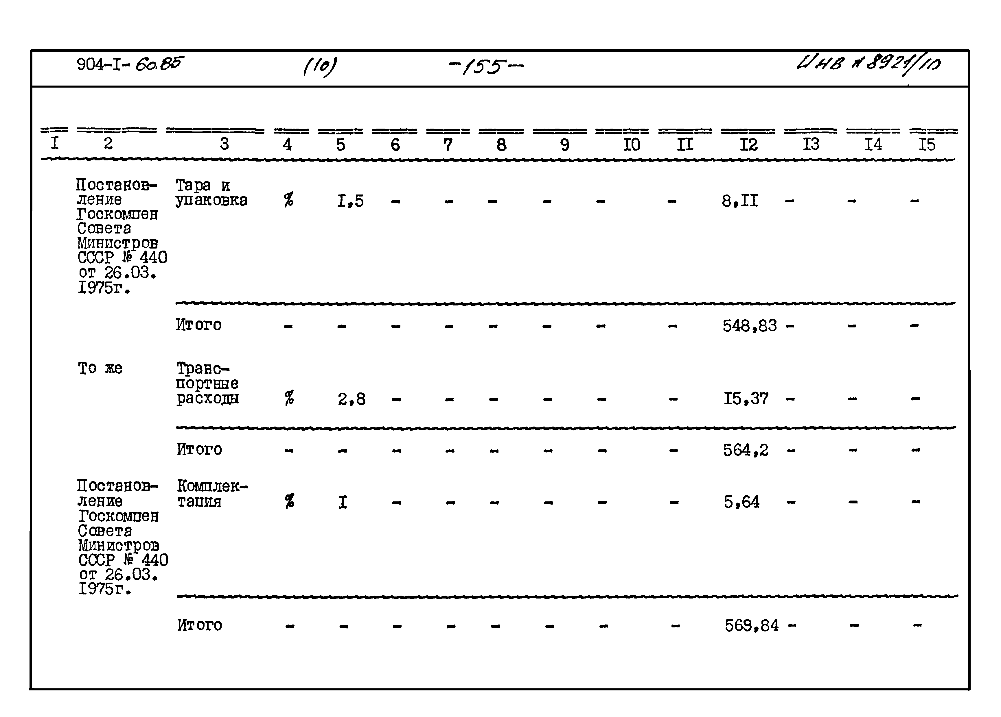 Типовой проект 904-1-60.85