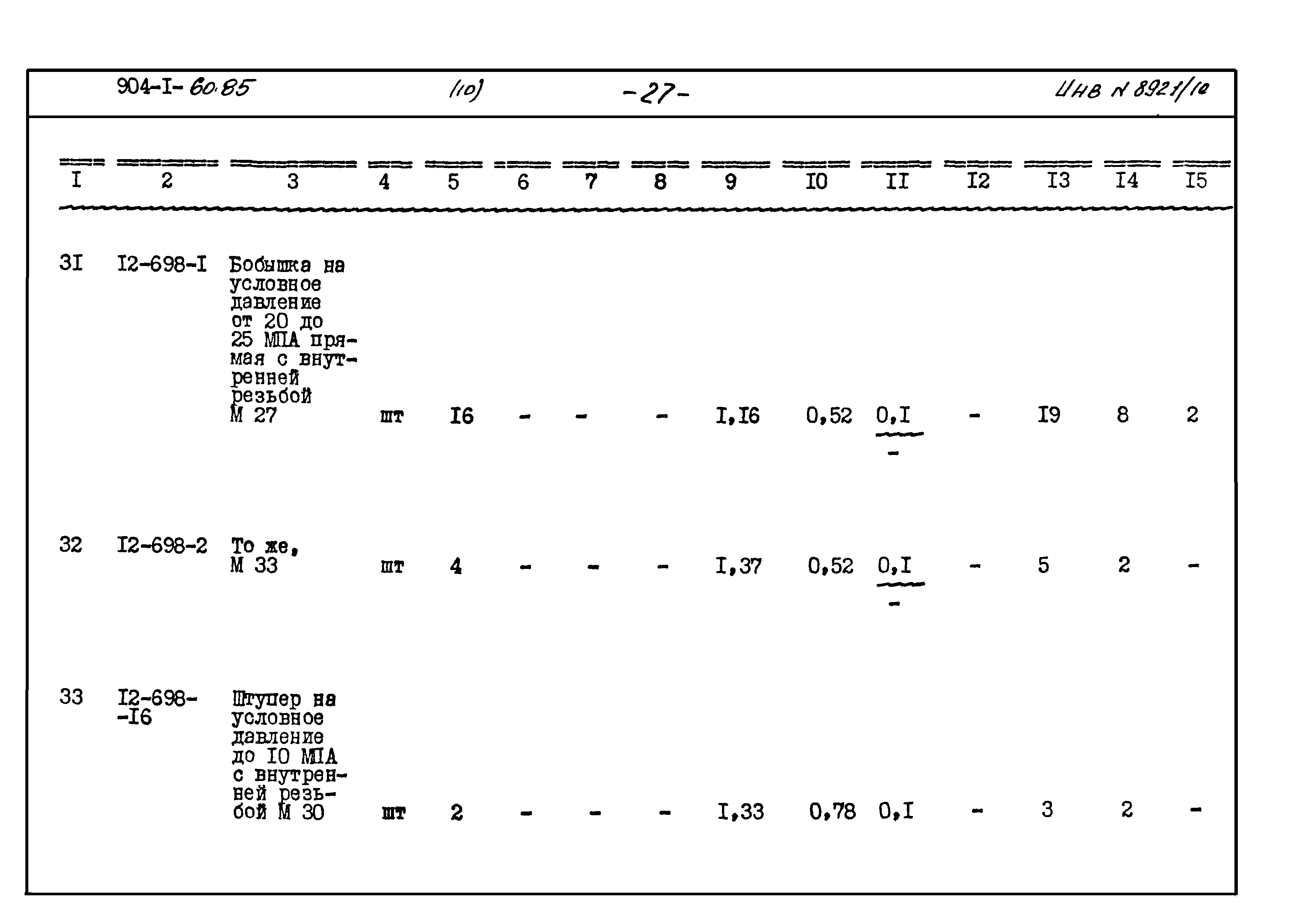 Типовой проект 904-1-60.85