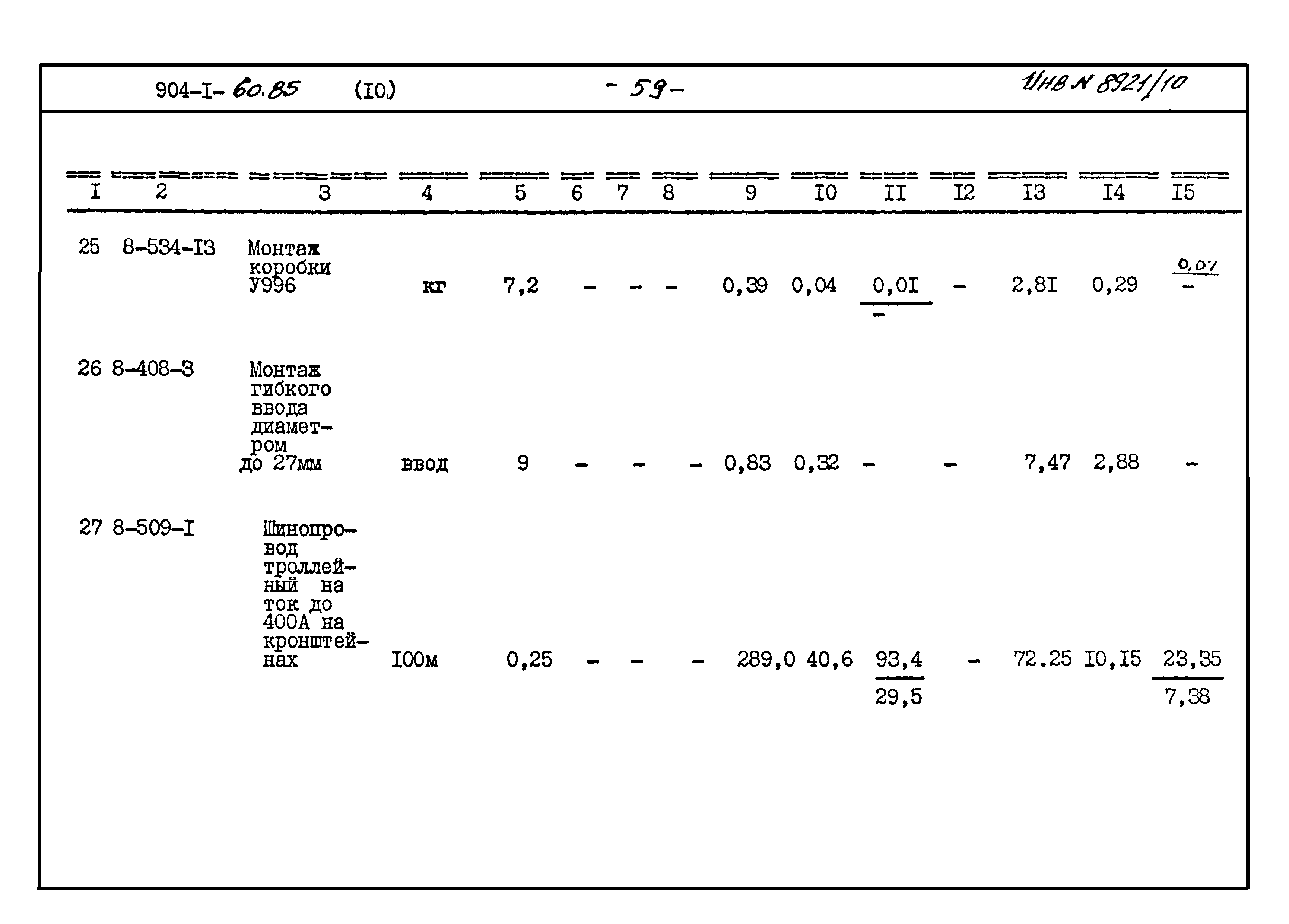 Типовой проект 904-1-60.85