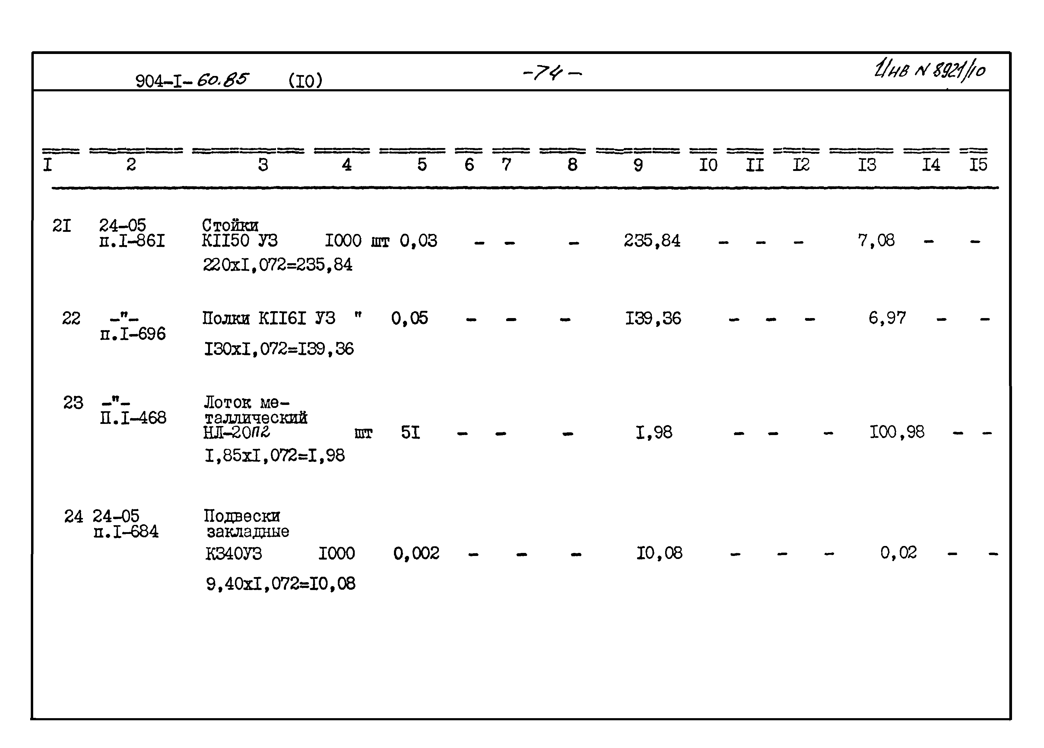 Типовой проект 904-1-60.85