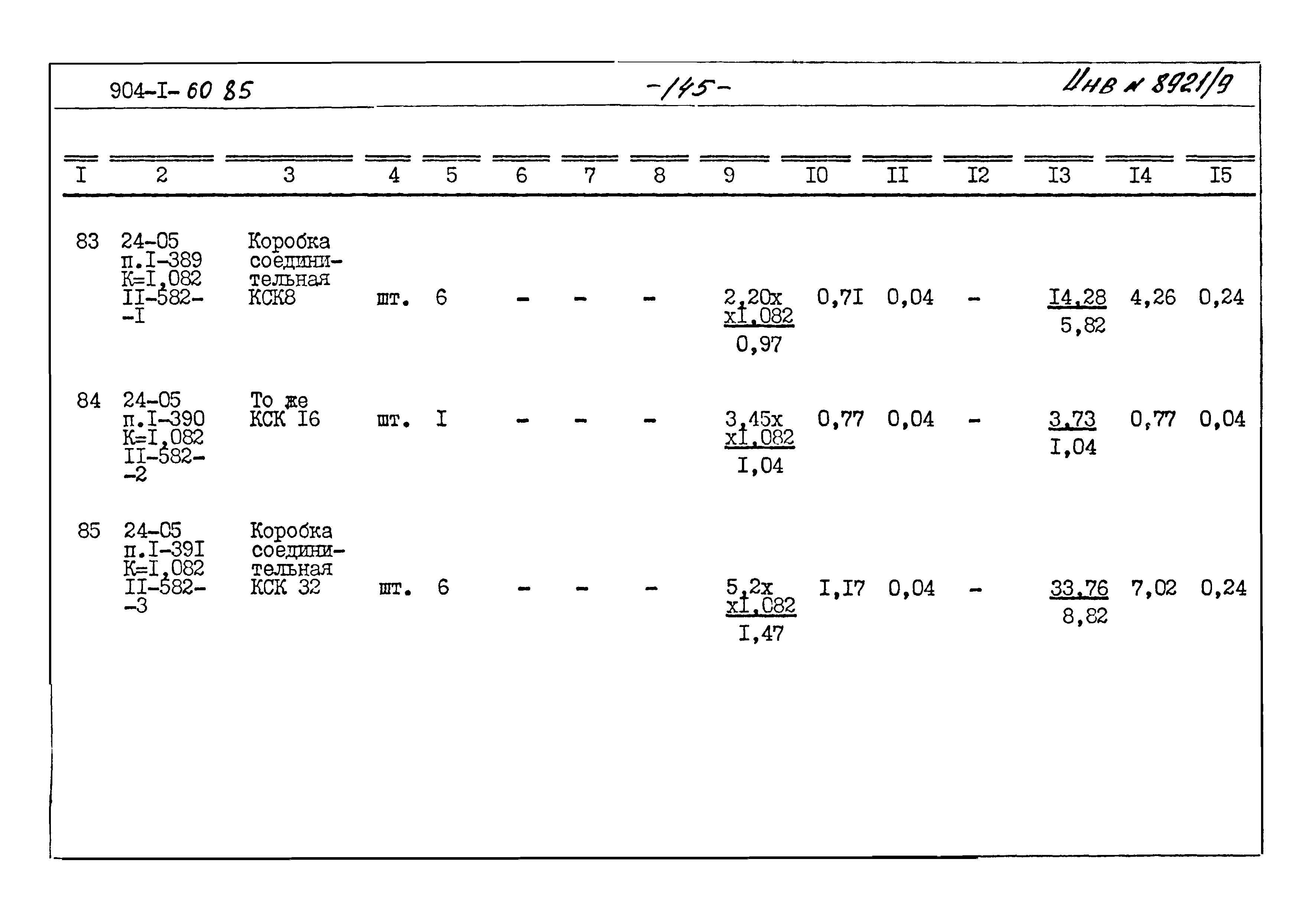 Типовой проект 904-1-60.85
