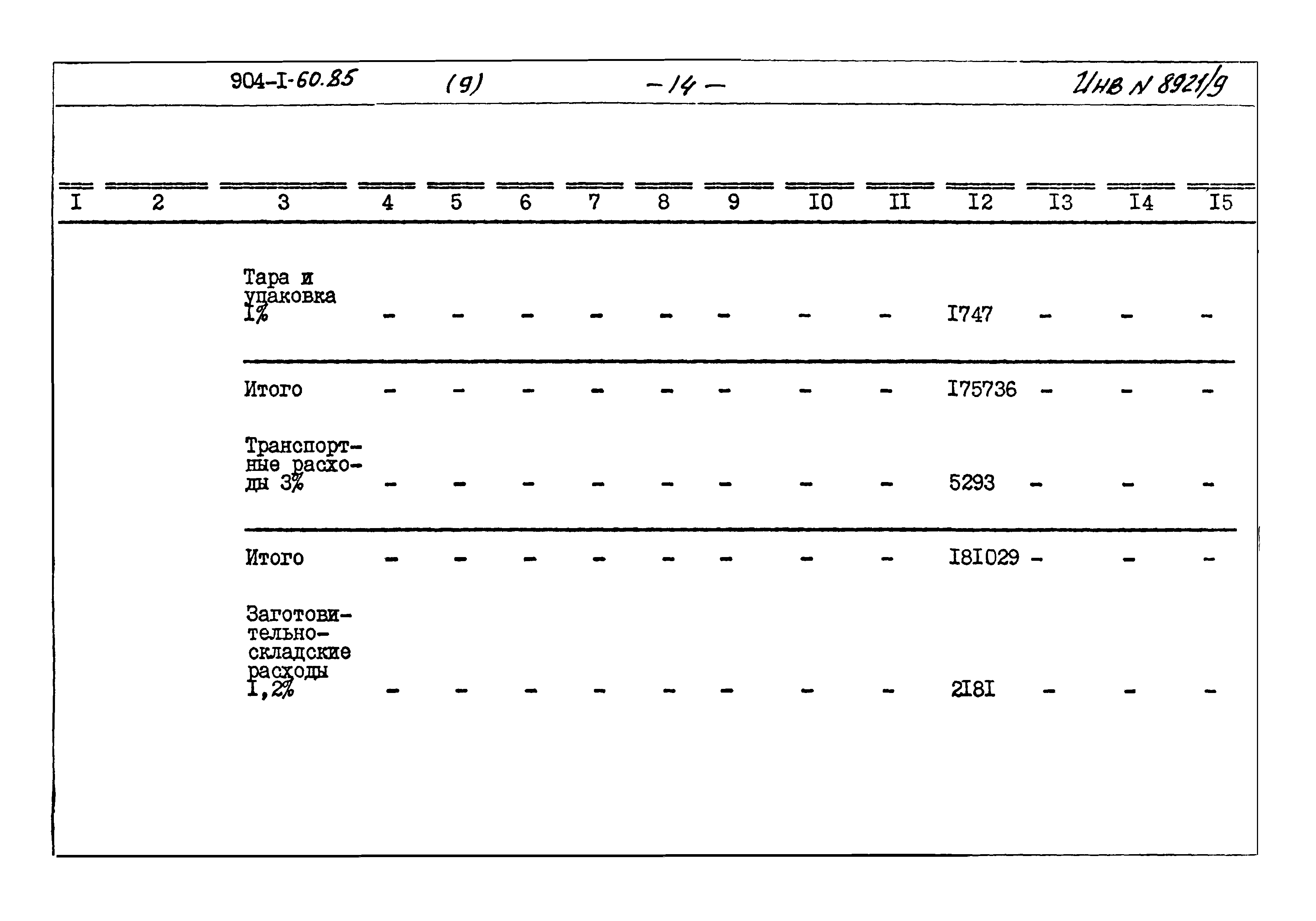 Типовой проект 904-1-60.85