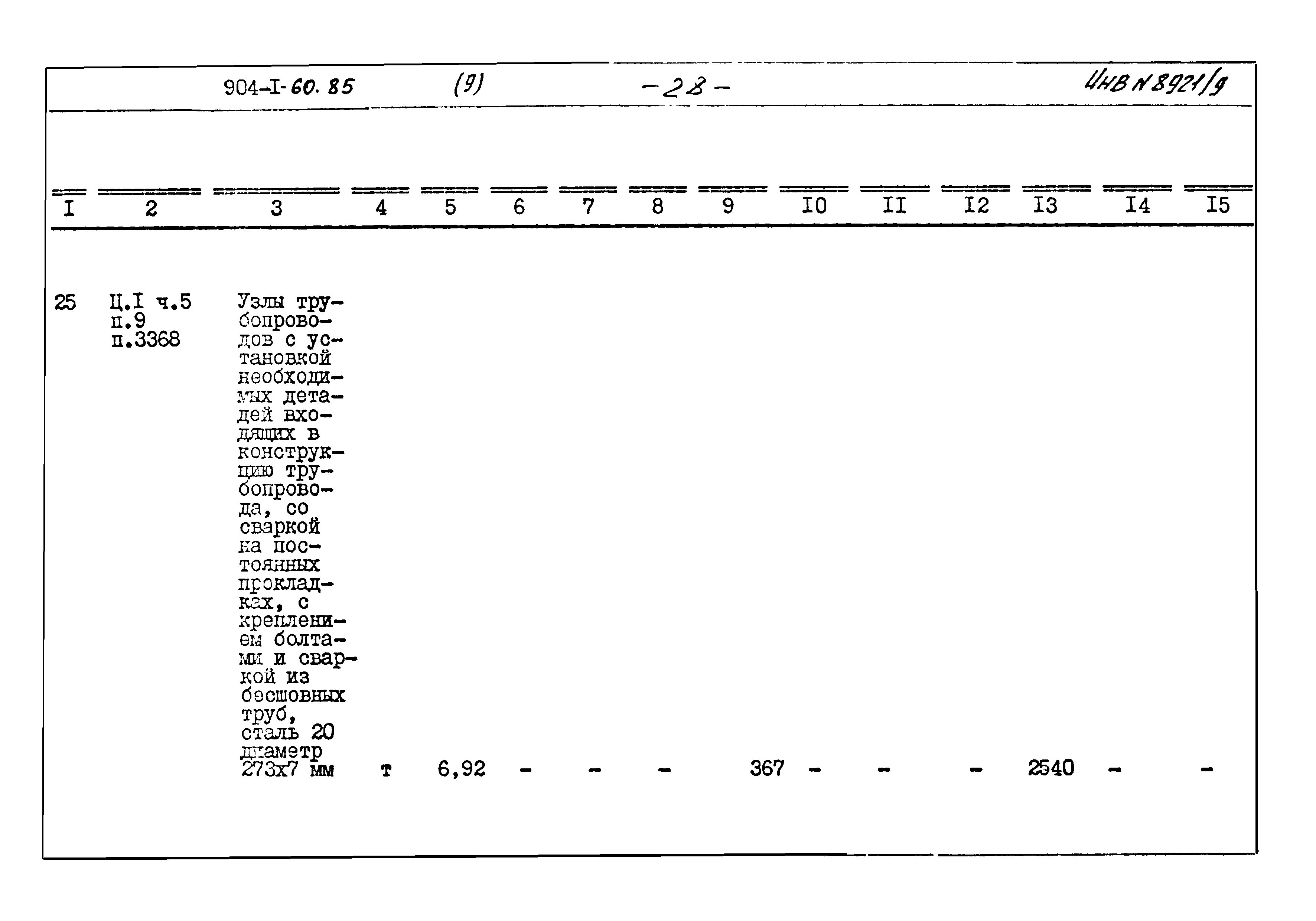 Типовой проект 904-1-60.85