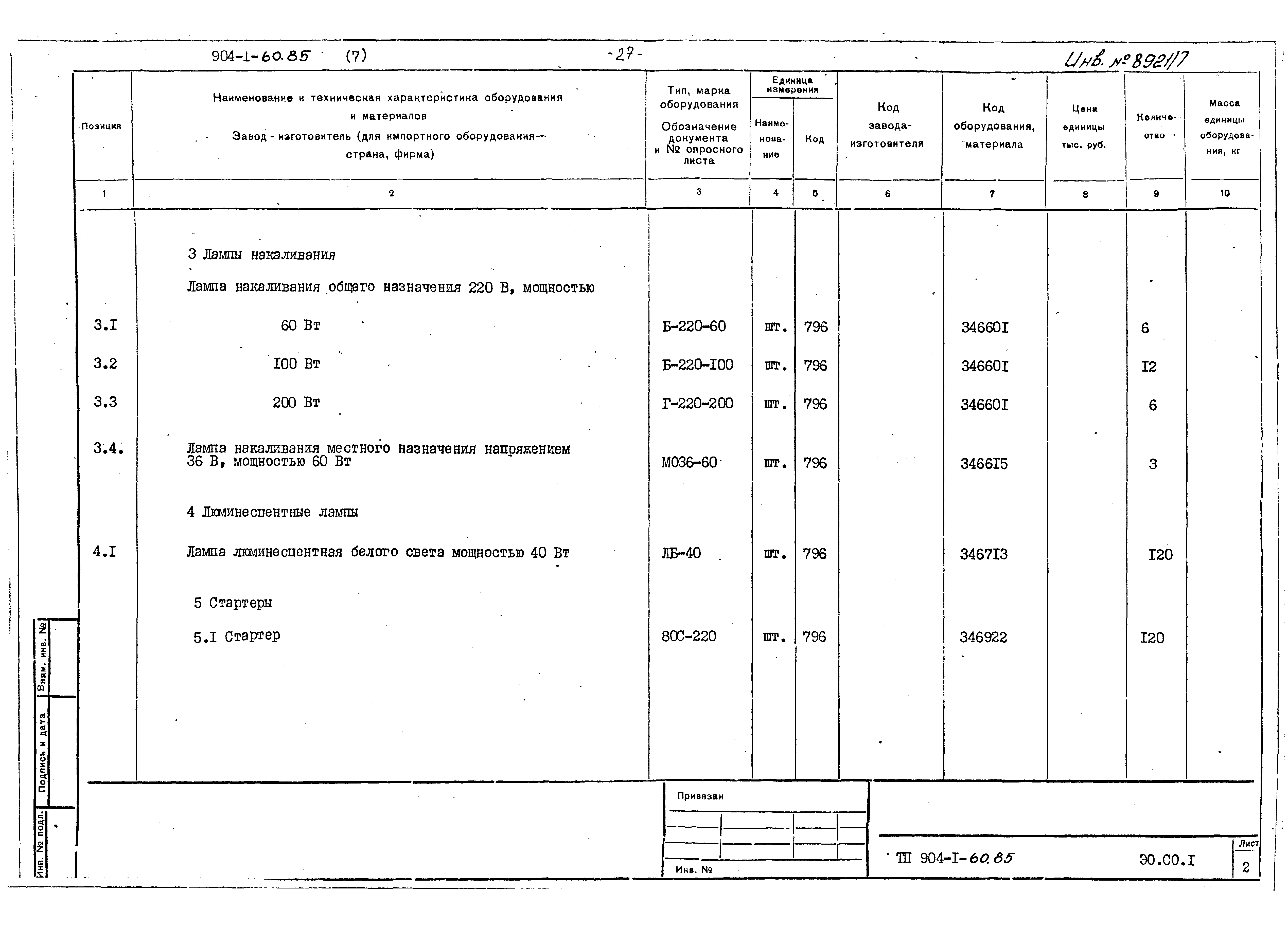 Типовой проект 904-1-60.85