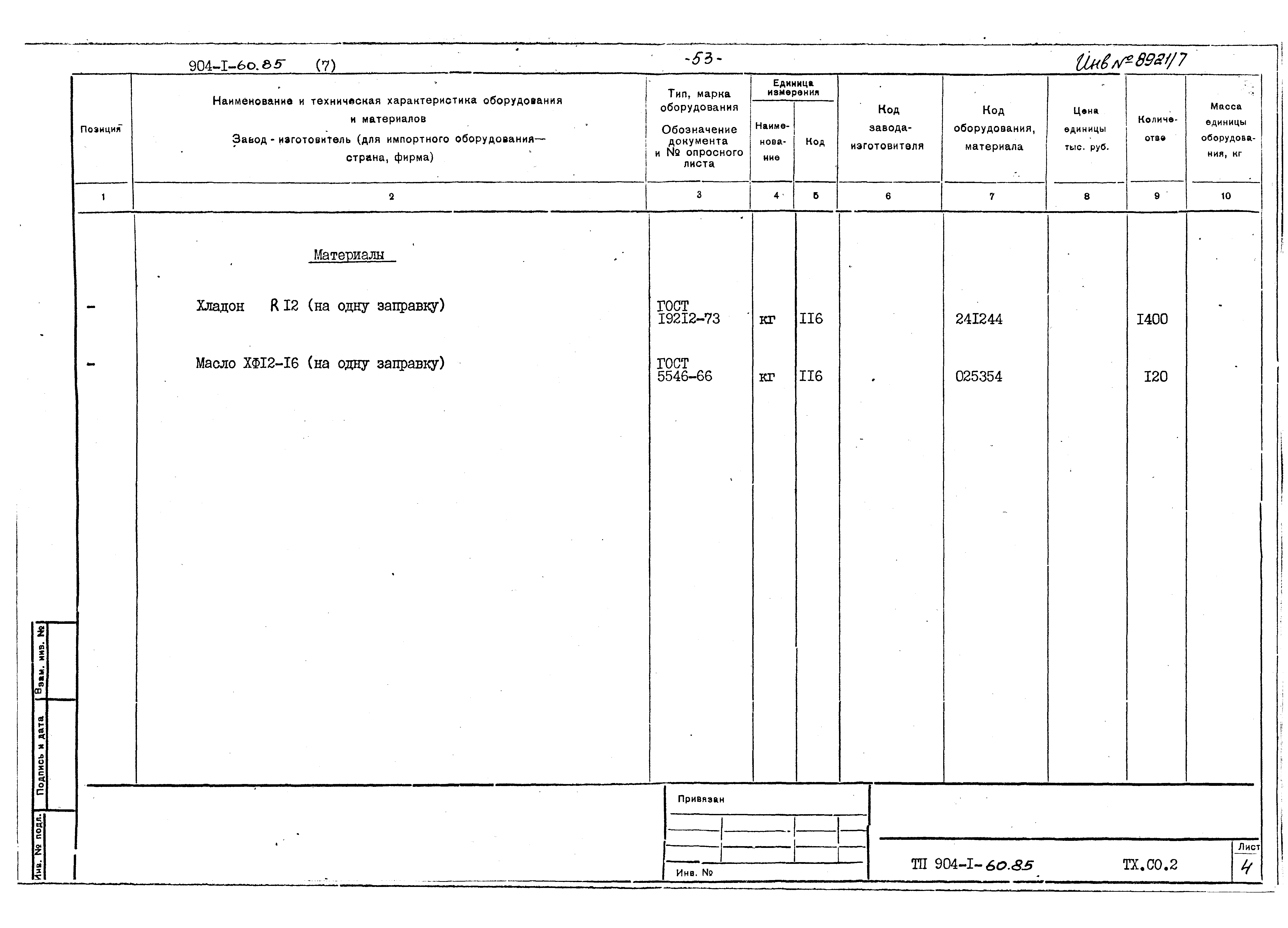 Типовой проект 904-1-60.85