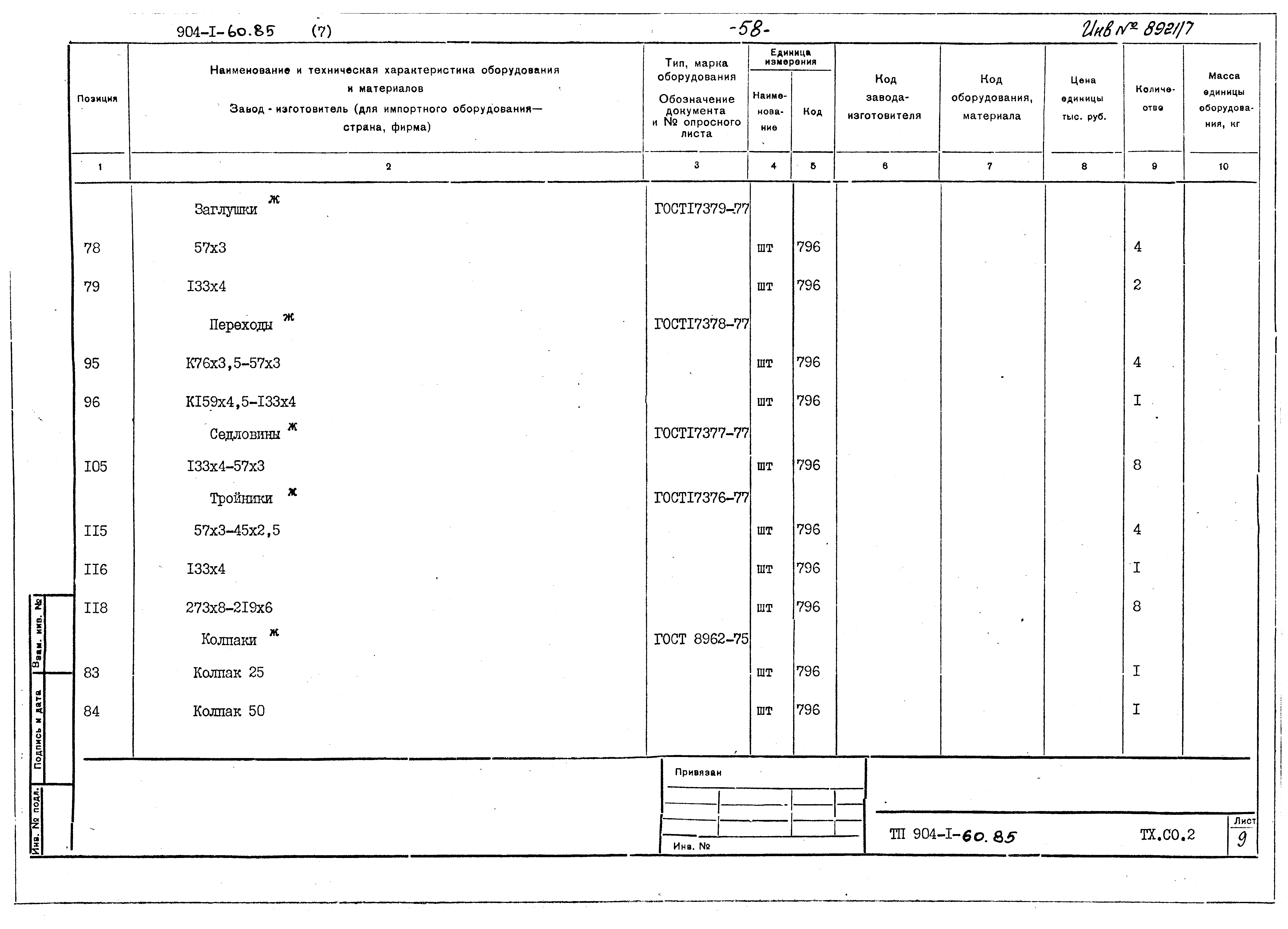 Типовой проект 904-1-60.85