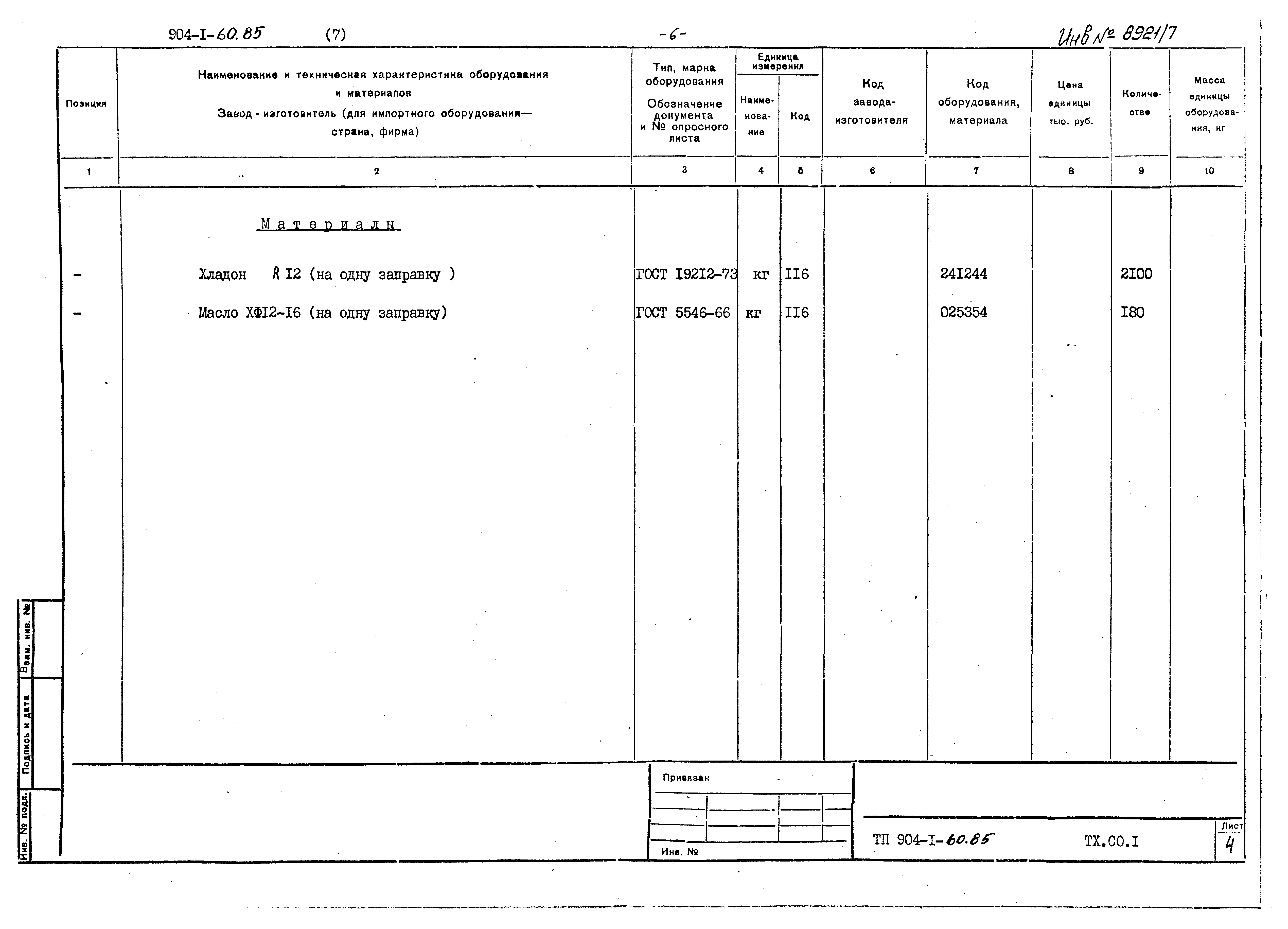 Типовой проект 904-1-60.85
