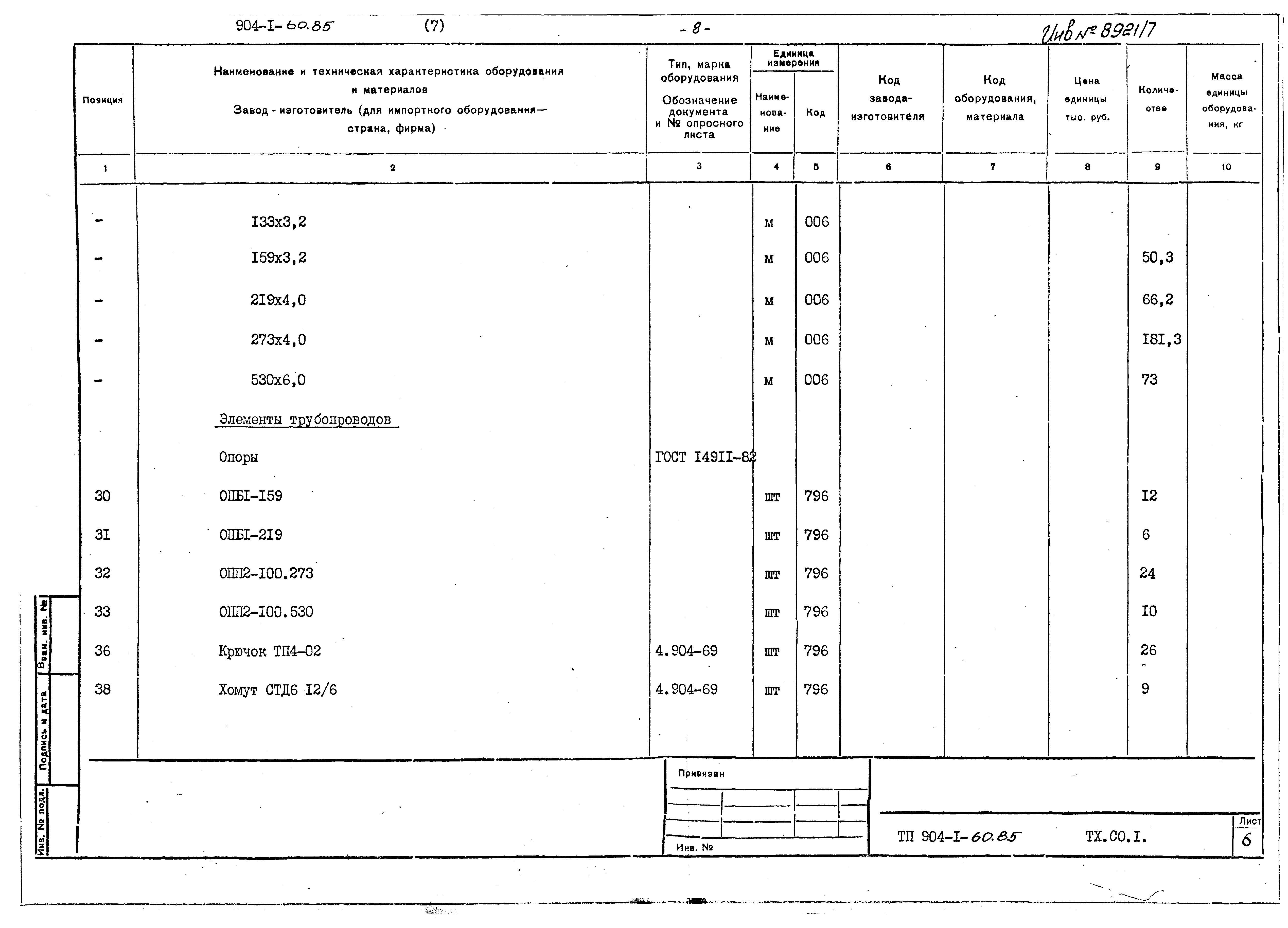 Типовой проект 904-1-60.85
