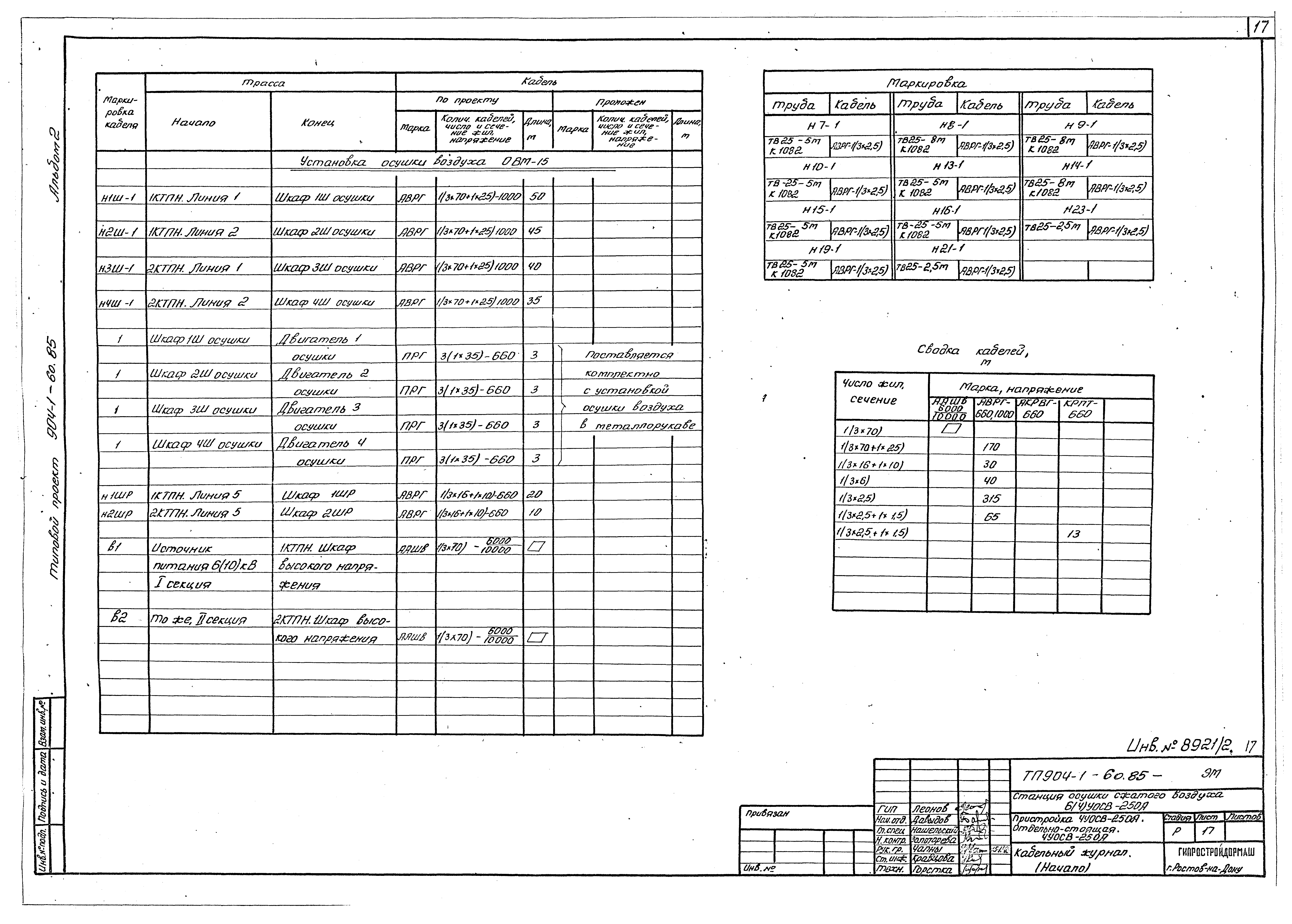 Типовой проект 904-1-60.85