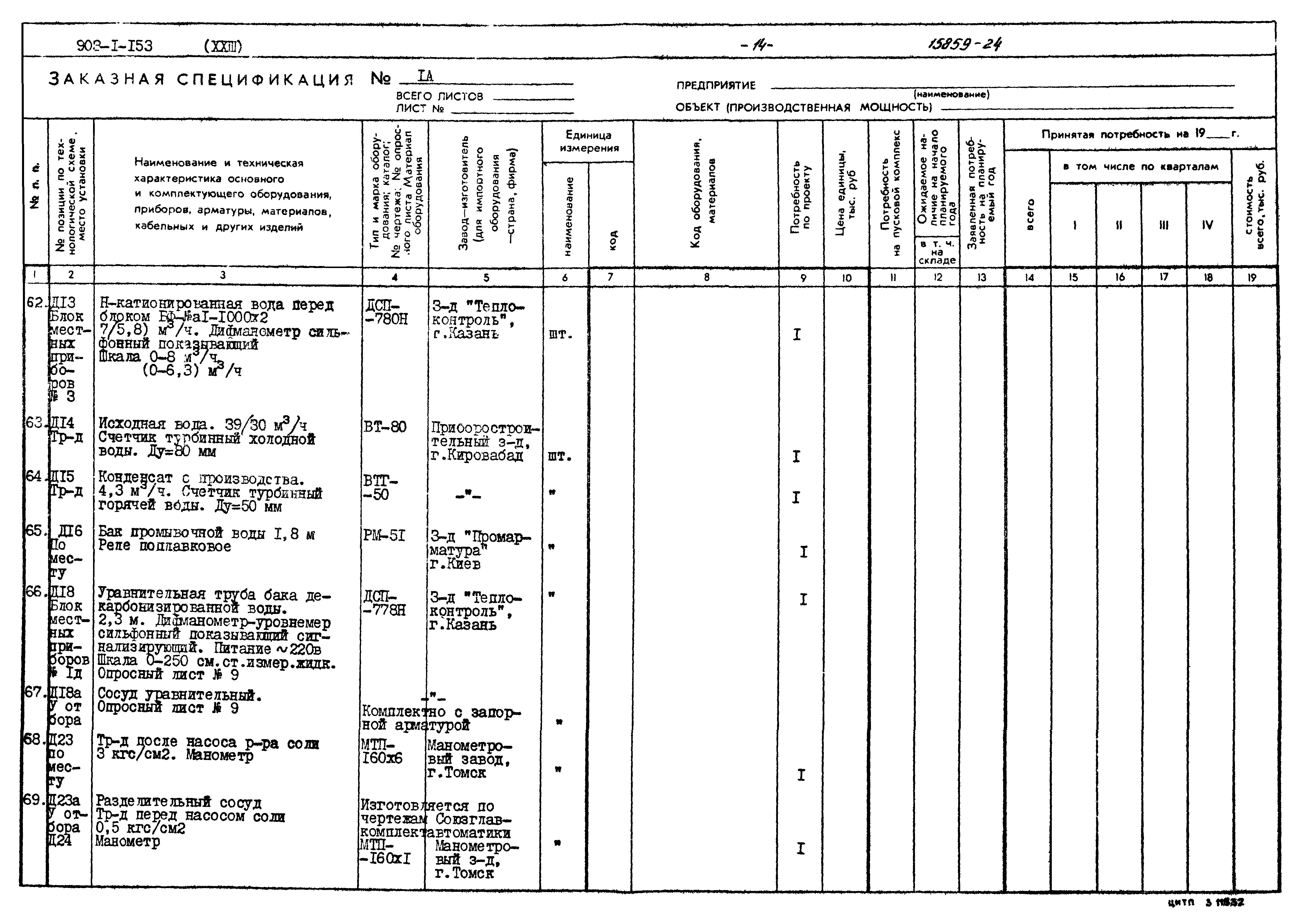 Типовой проект 903-1-153