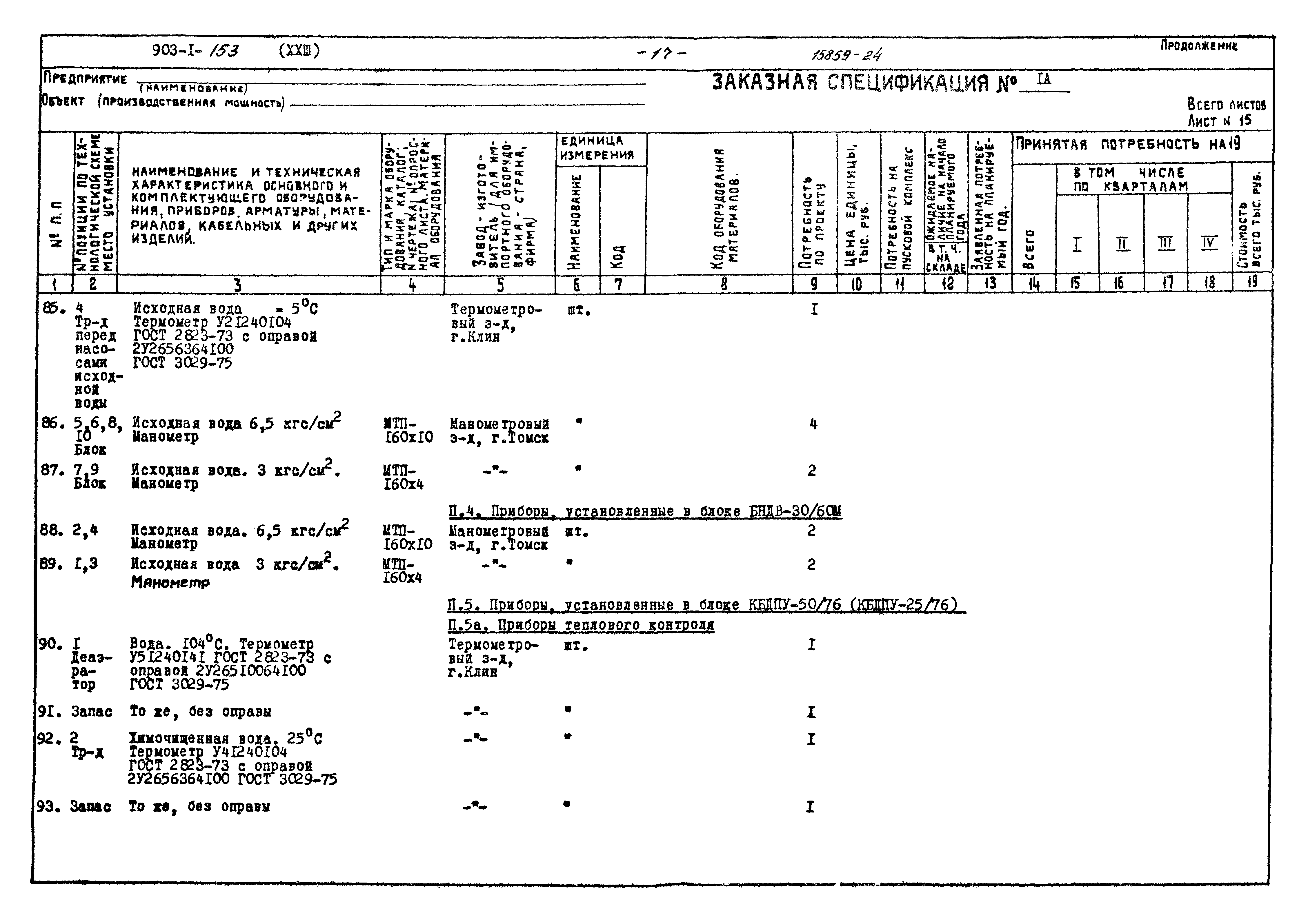 Типовой проект 903-1-153