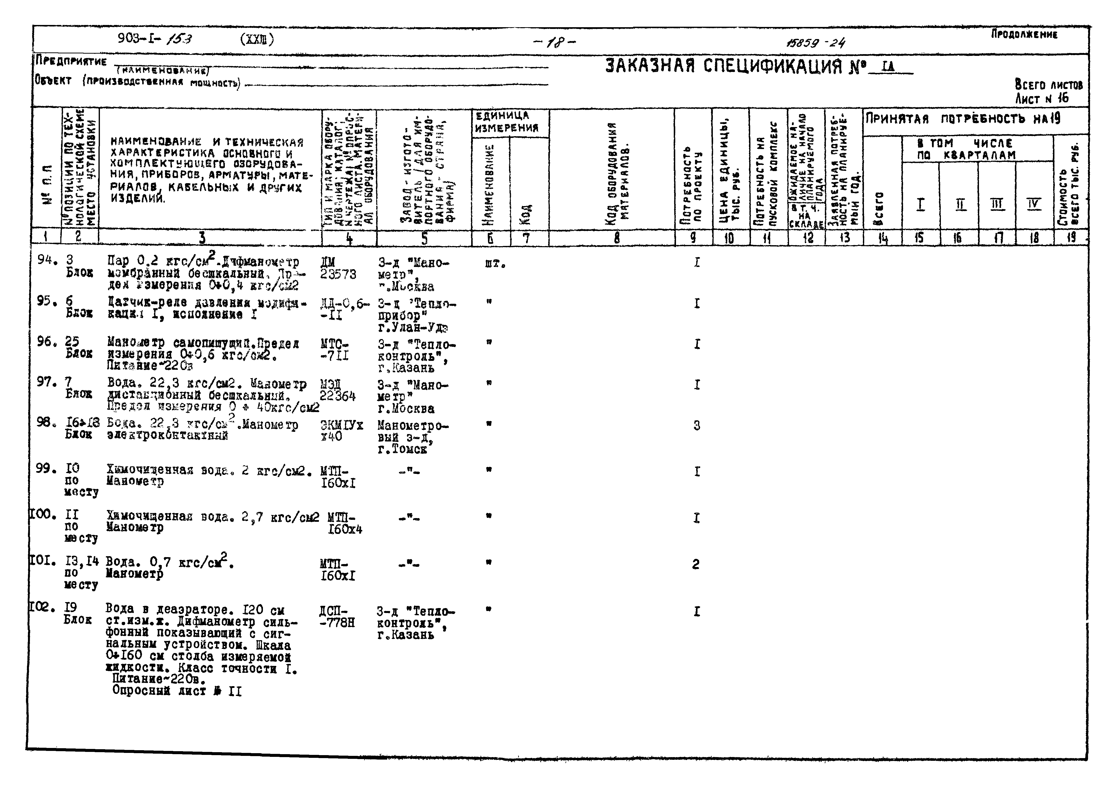 Типовой проект 903-1-153
