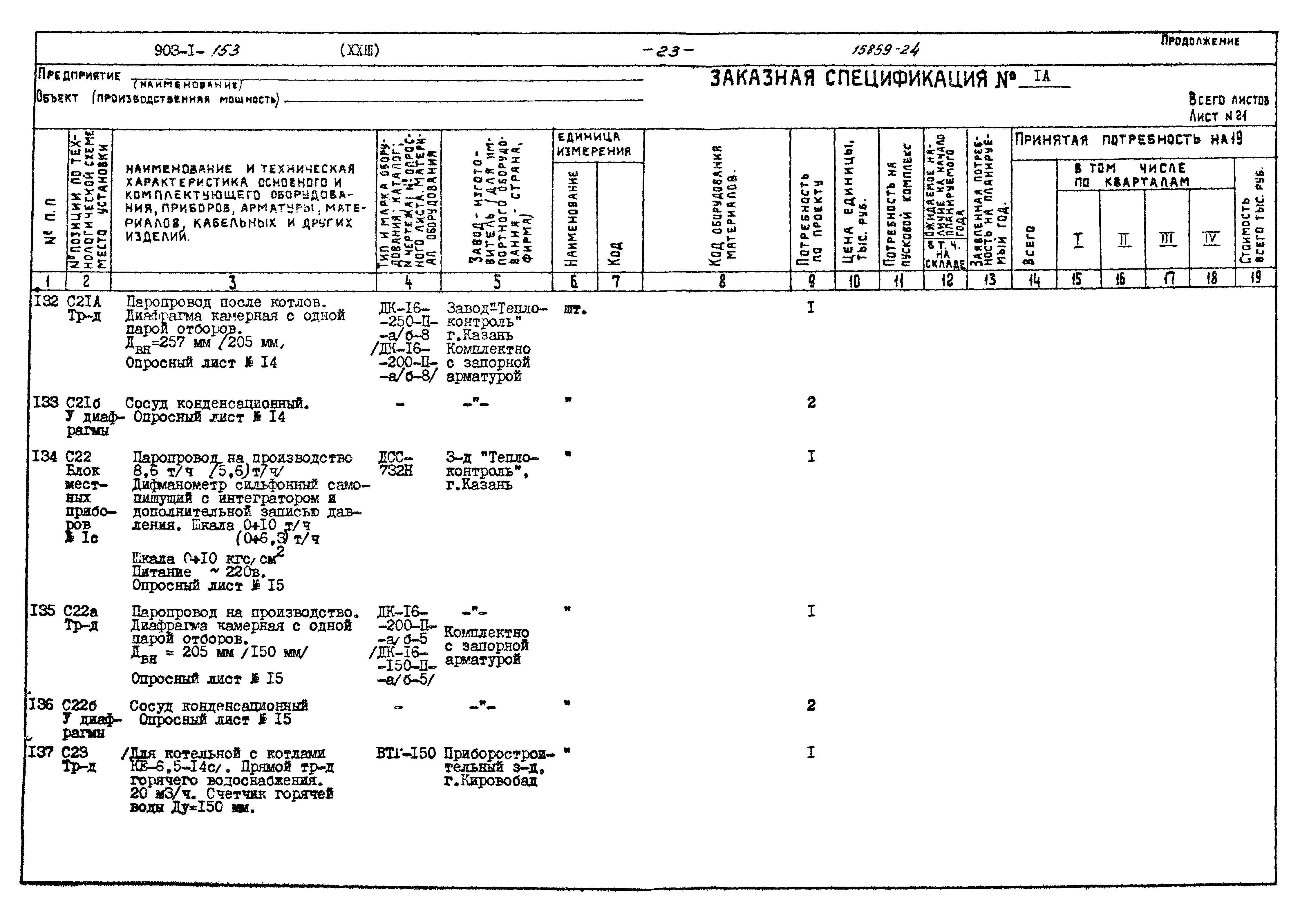 Типовой проект 903-1-153