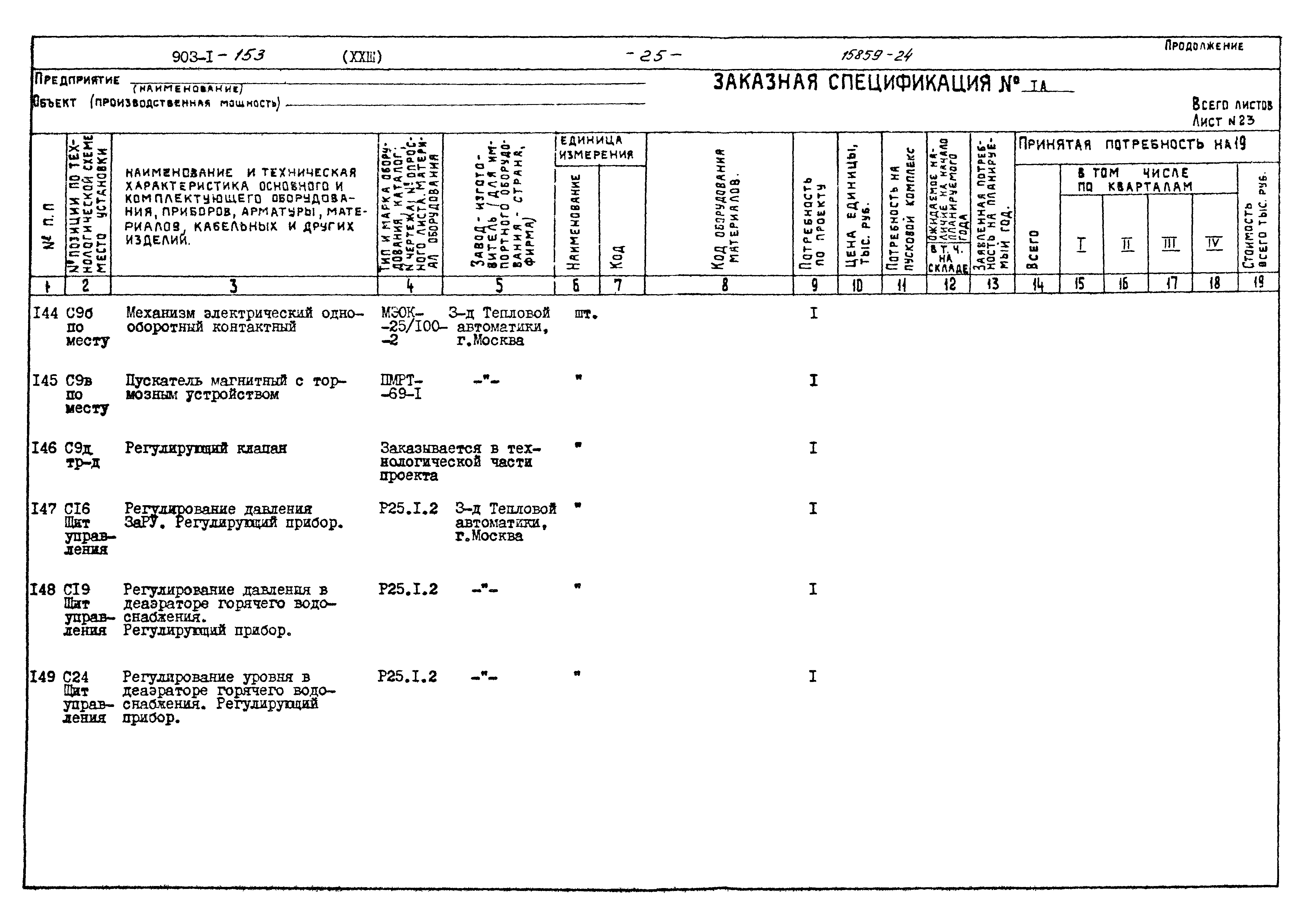 Типовой проект 903-1-153