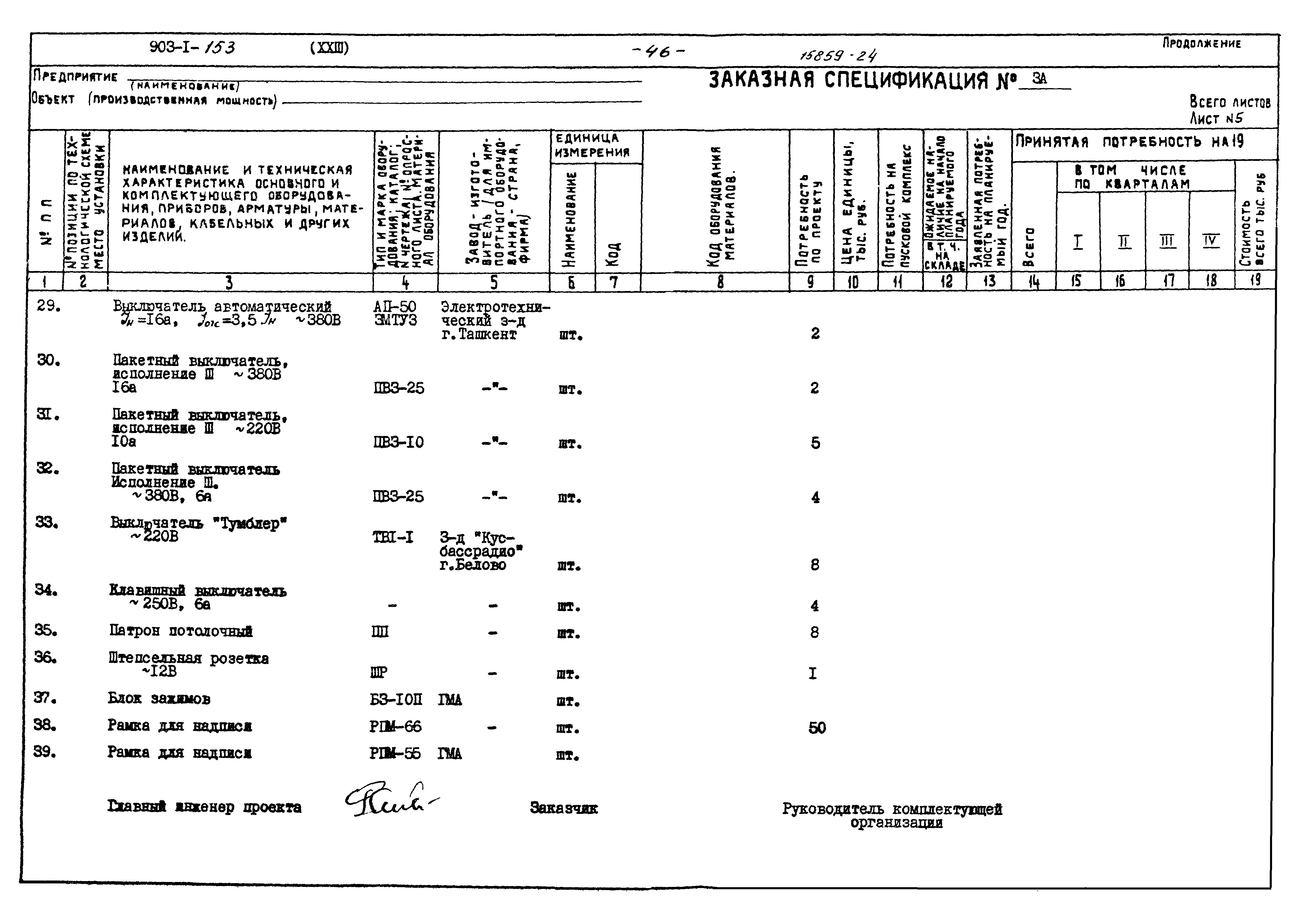 Типовой проект 903-1-153