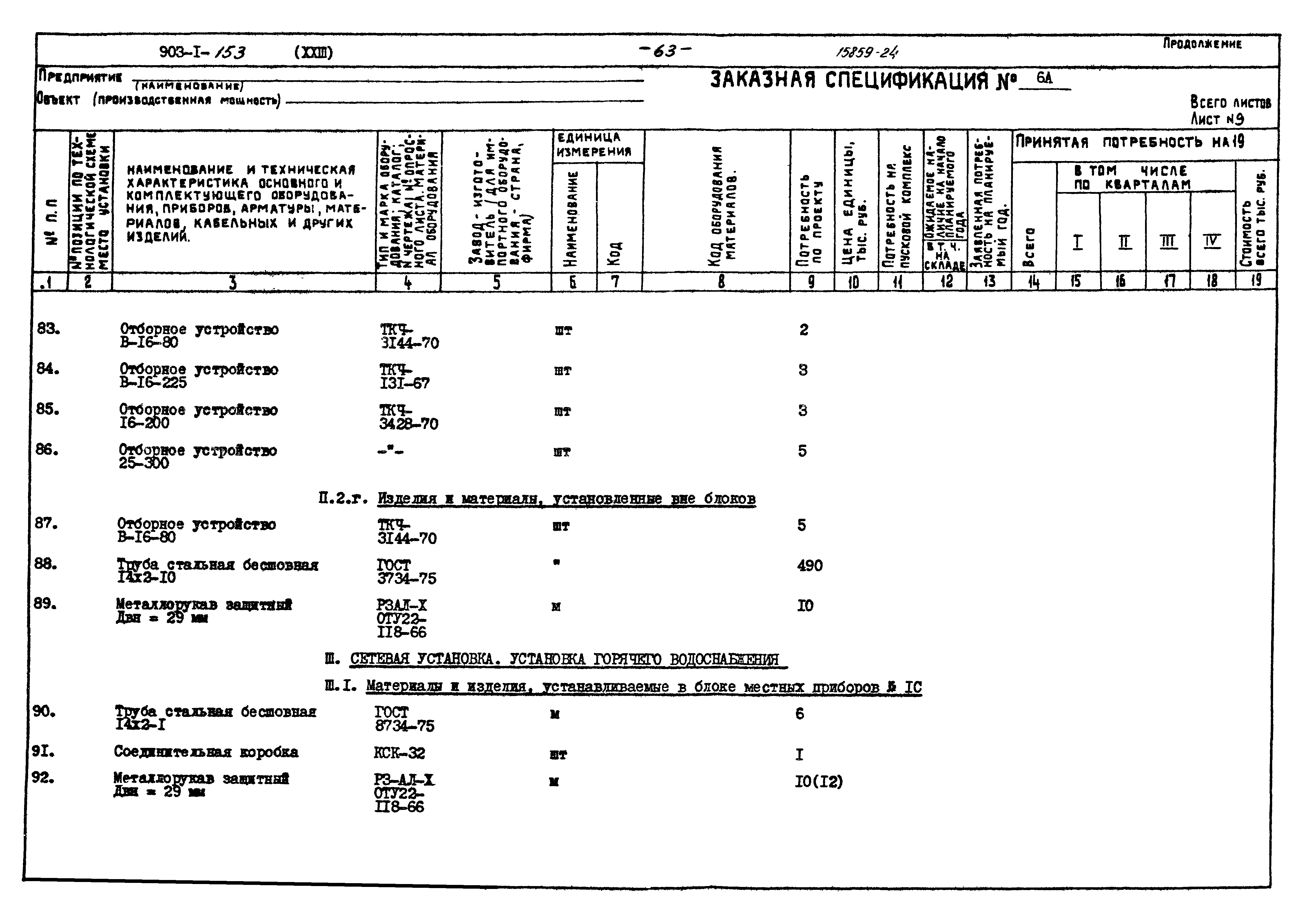 Типовой проект 903-1-153