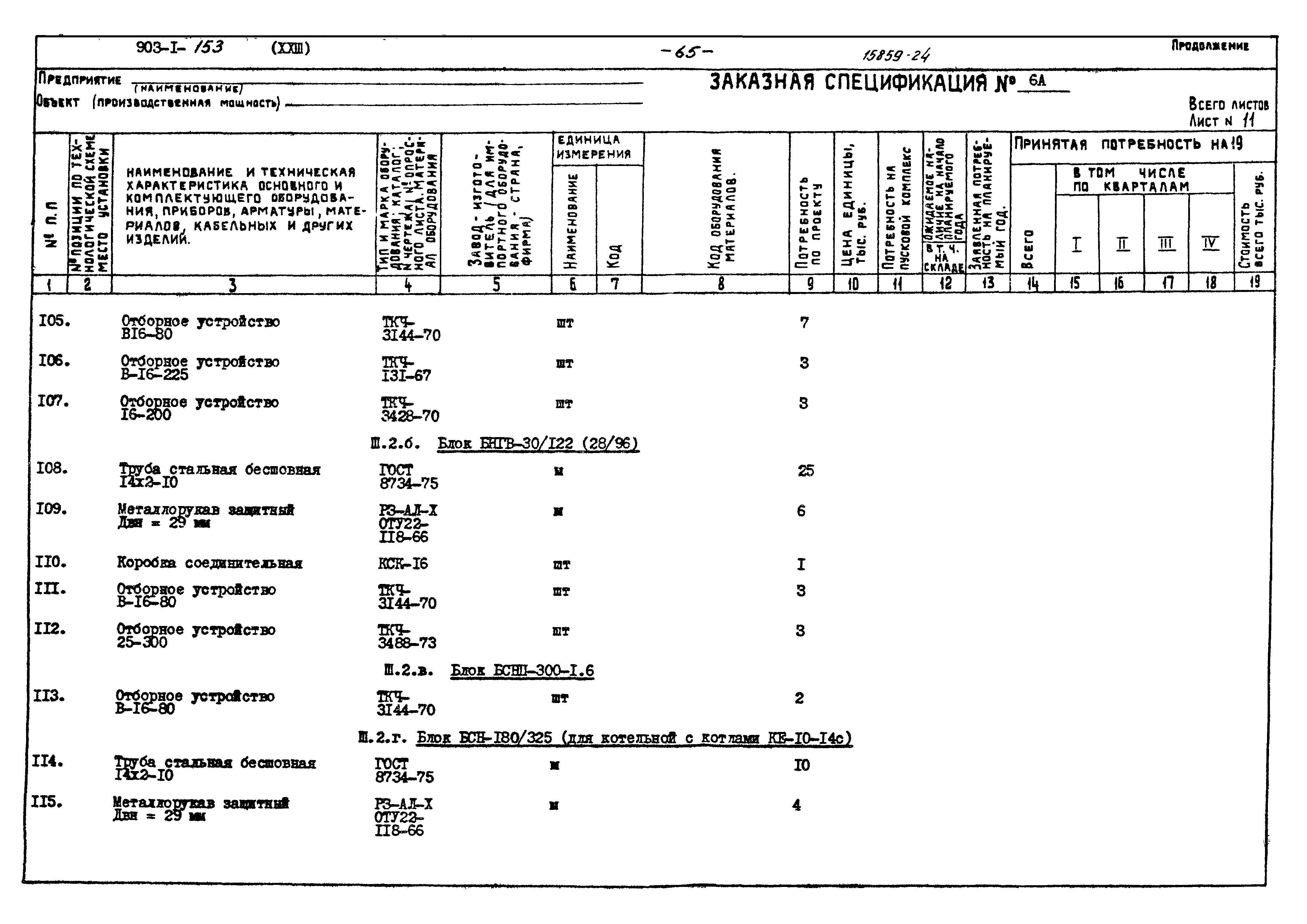 Типовой проект 903-1-153