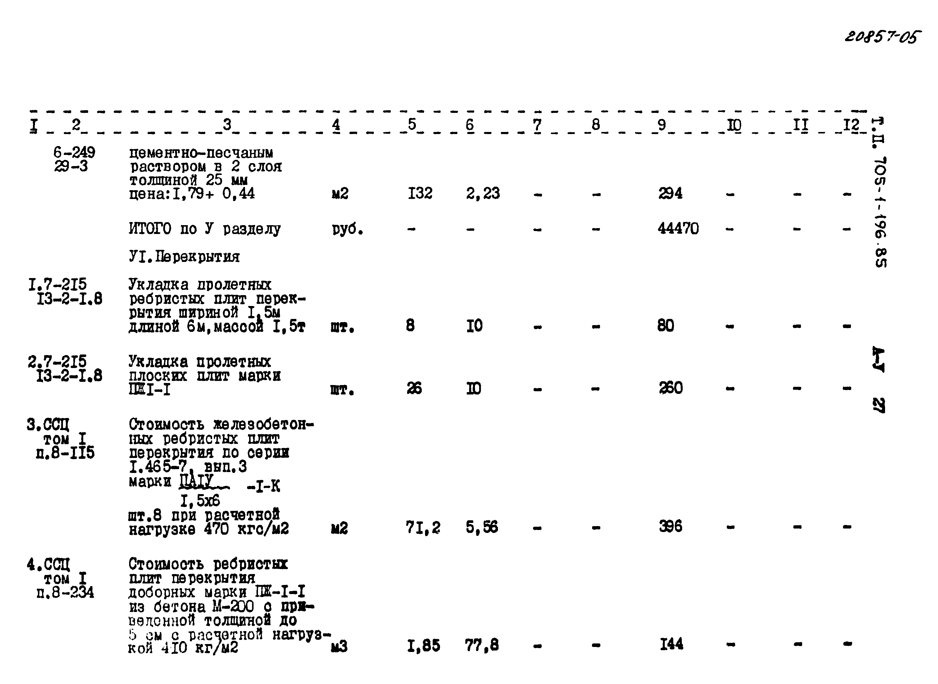 Типовой проект 705-1-196.85