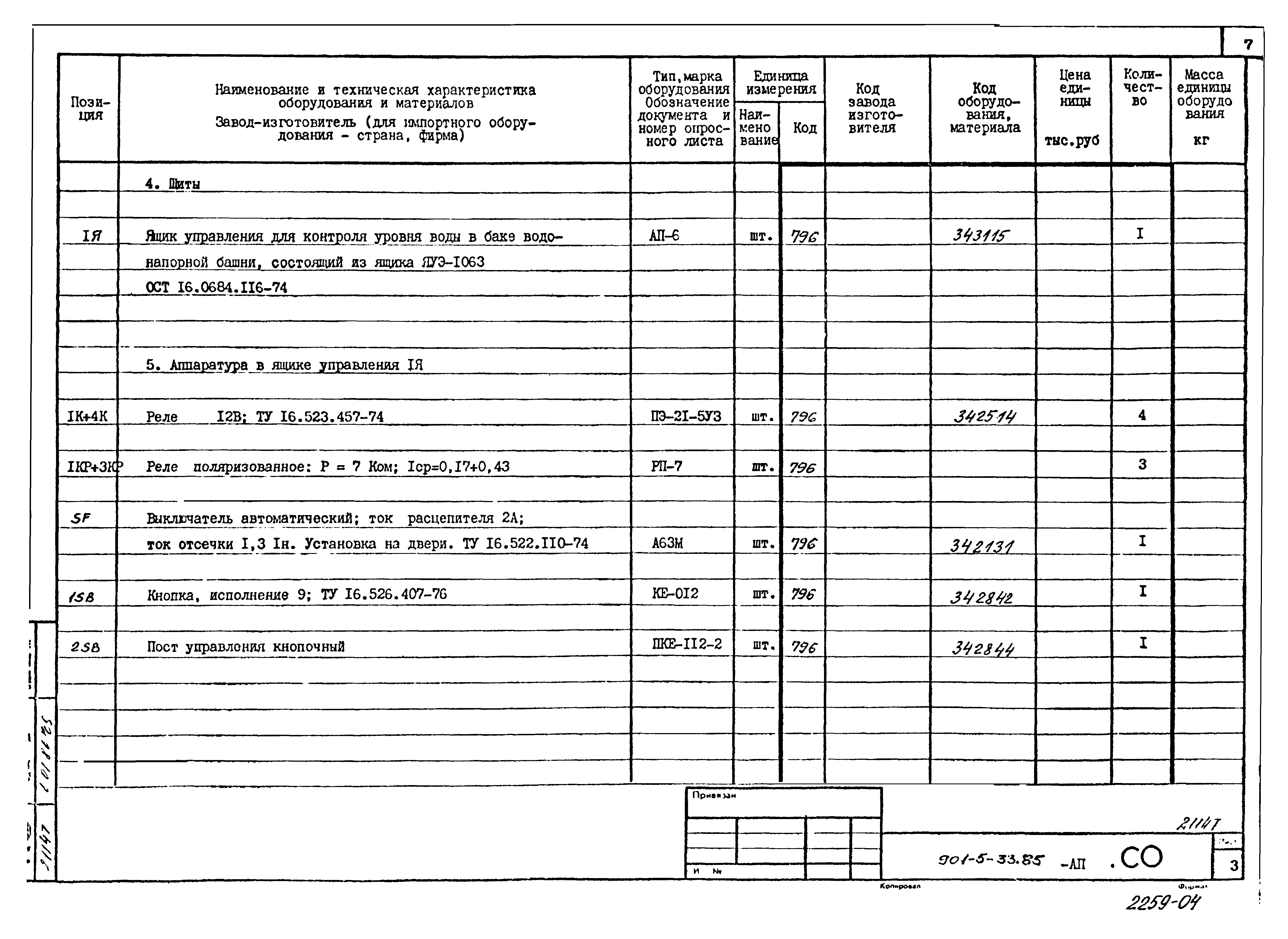 Типовой проект 901-5-33.85