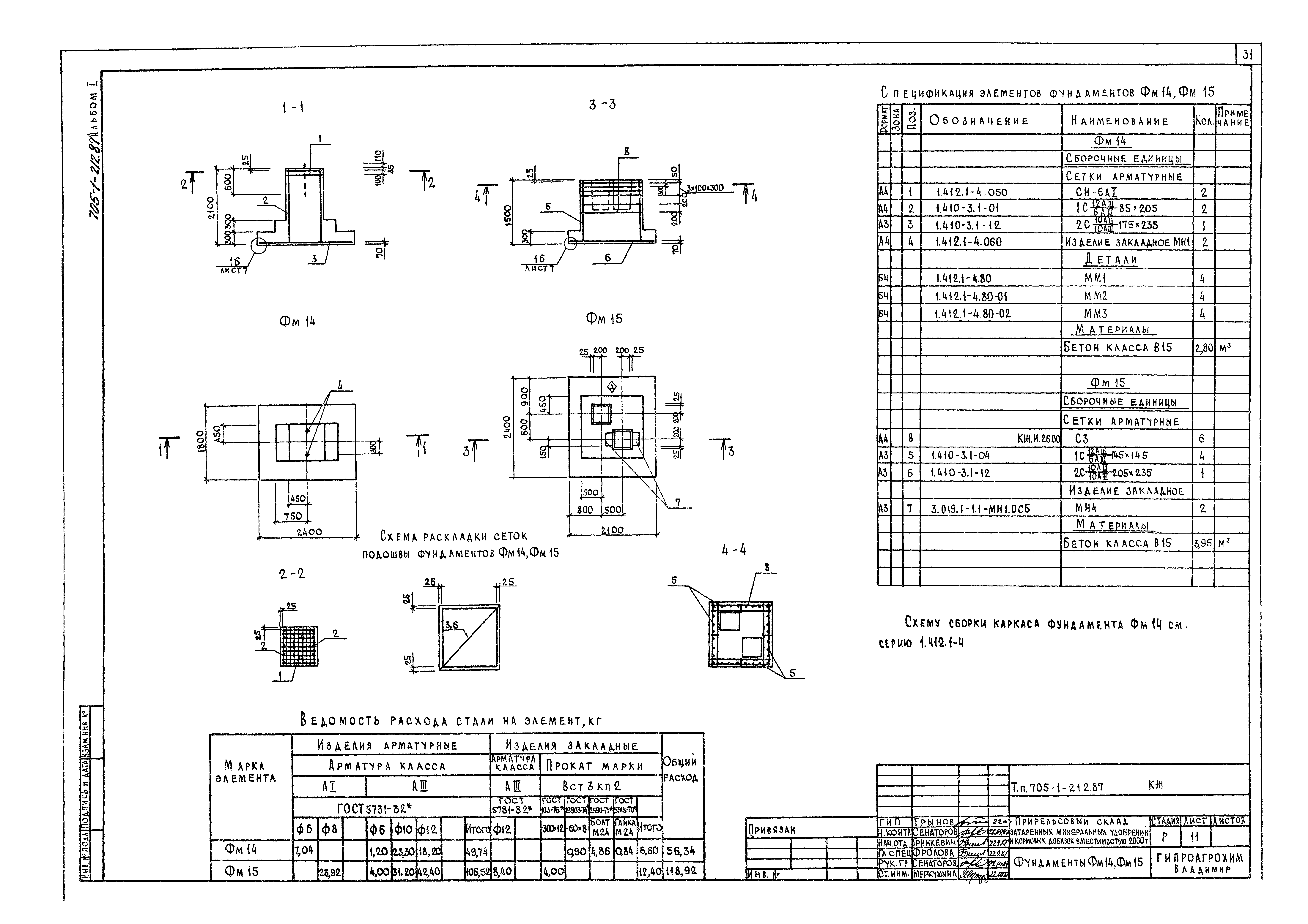 Типовой проект 705-1-212.87