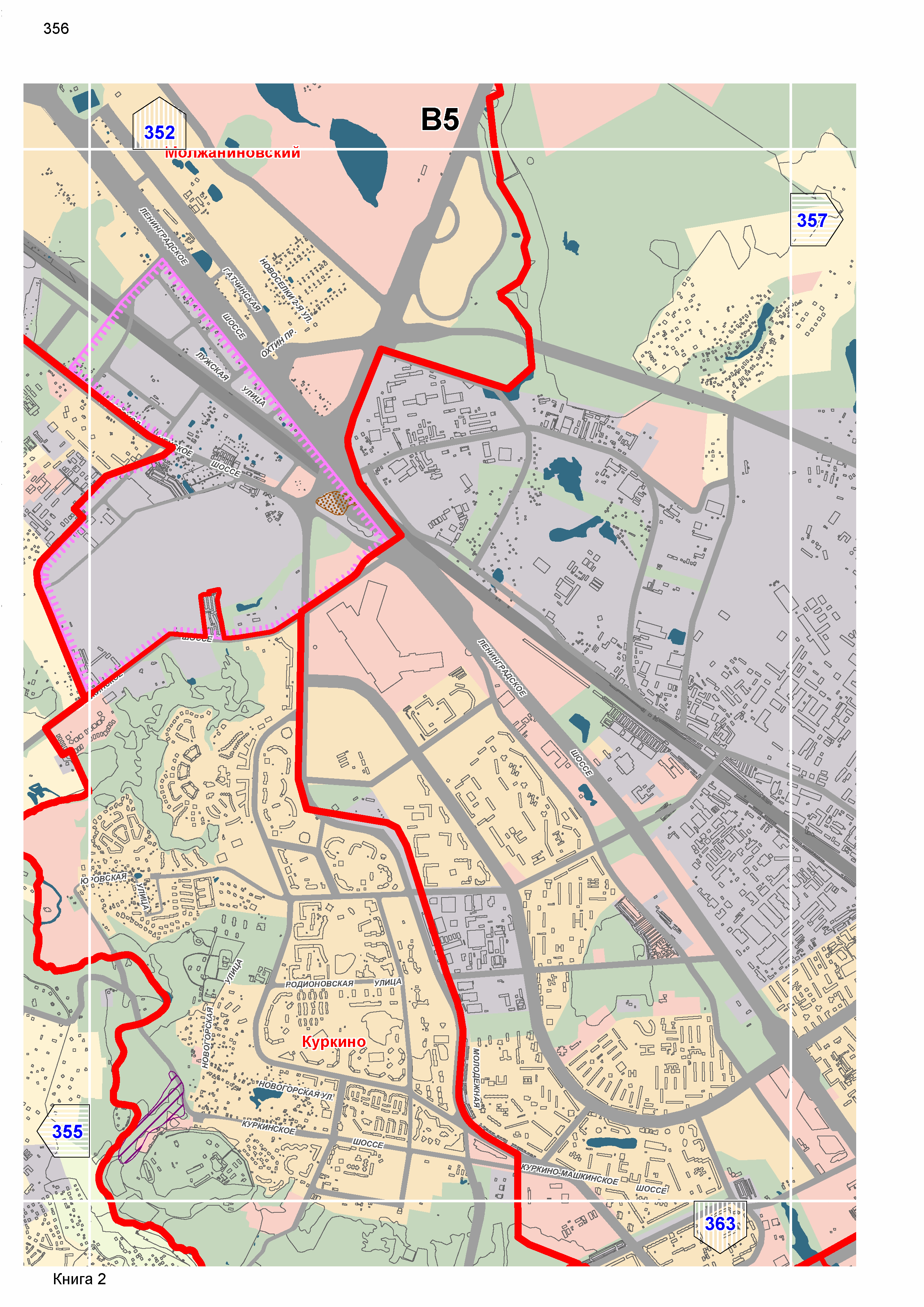 Карта микрорайонов в куркино