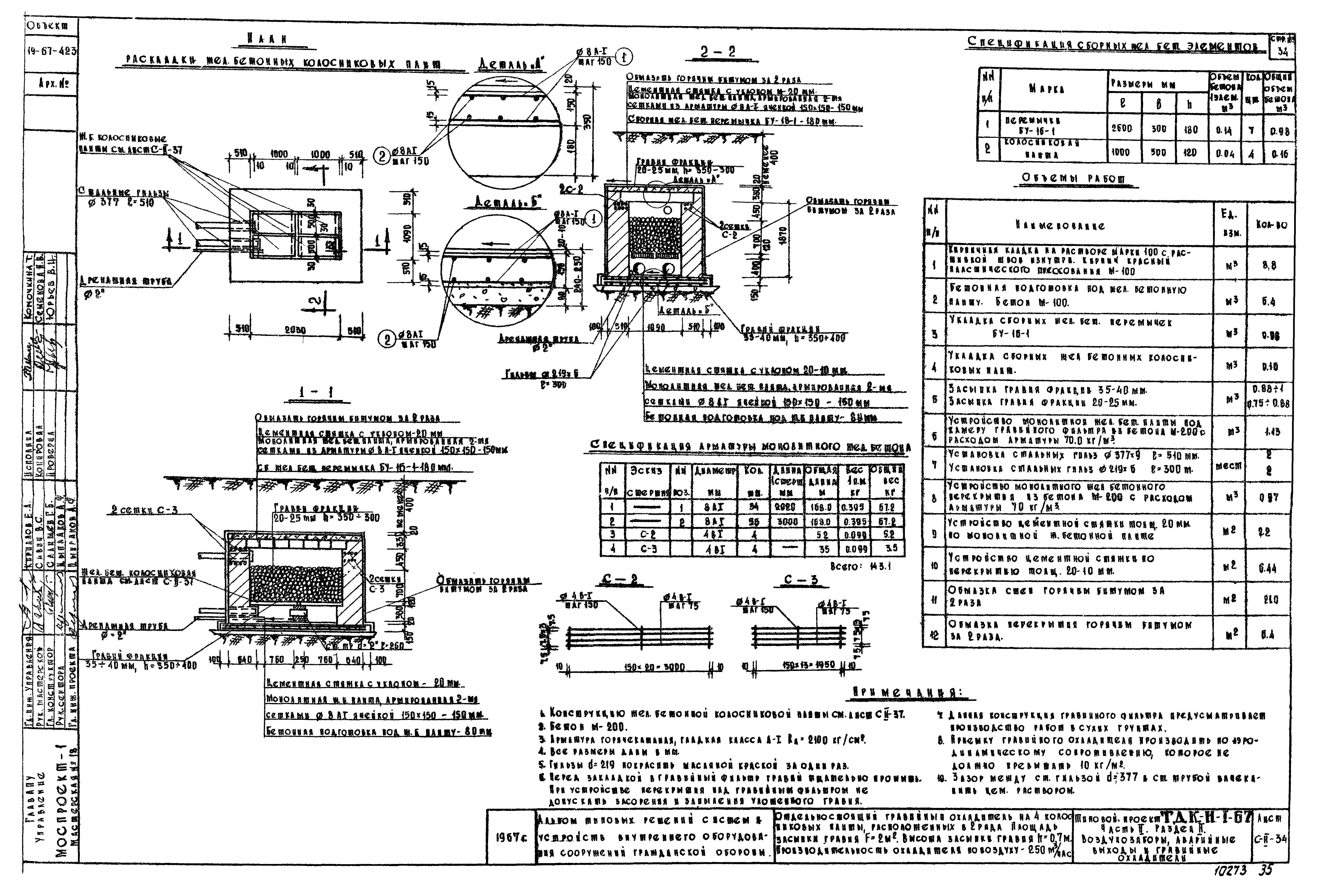 Скачать Серия ТДК-Н-1-67 Часть II. Раздел II. Воздухозаборы, аварийные  выходы и гравийные охладители