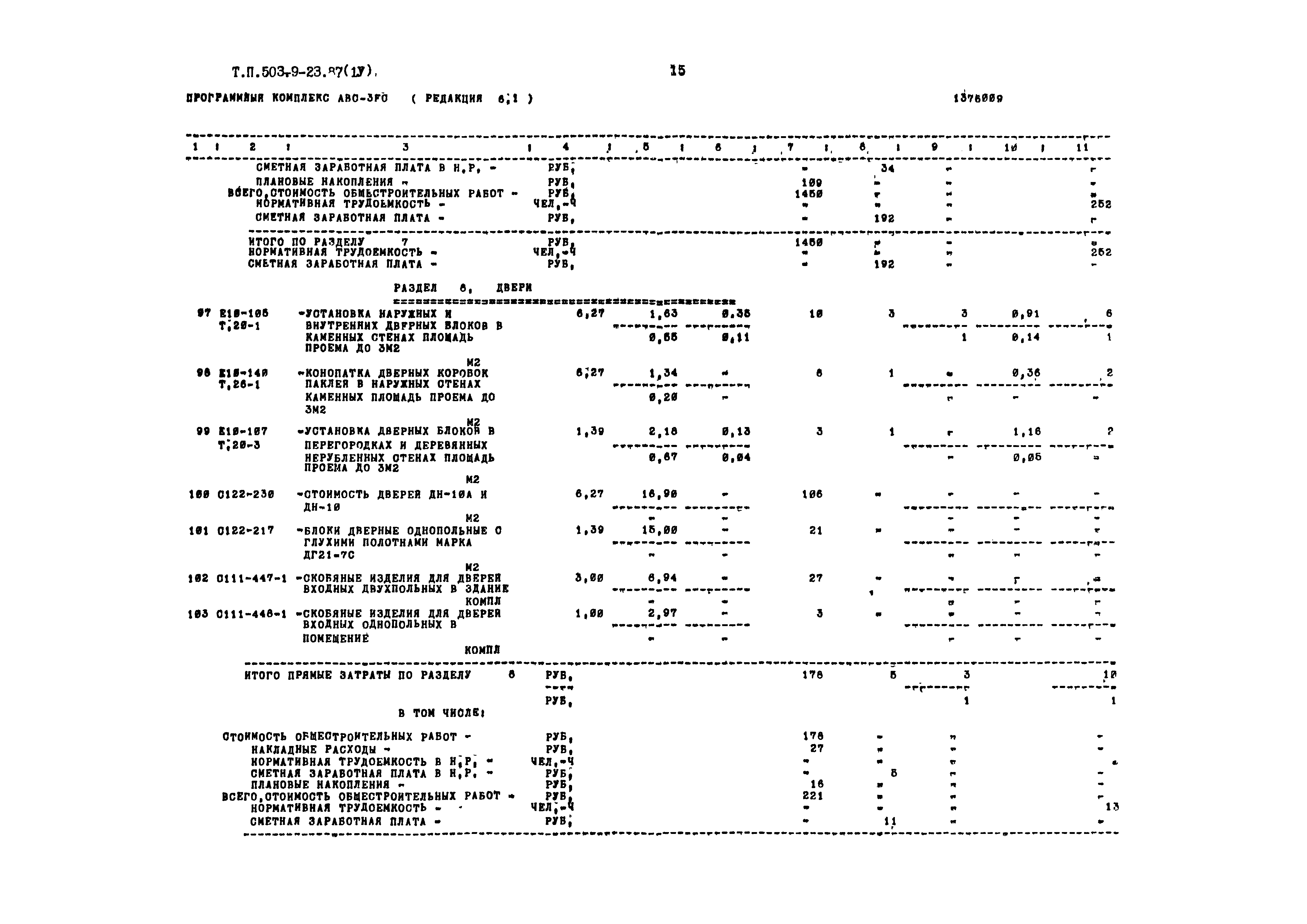 Типовой проект 503-9-23.87