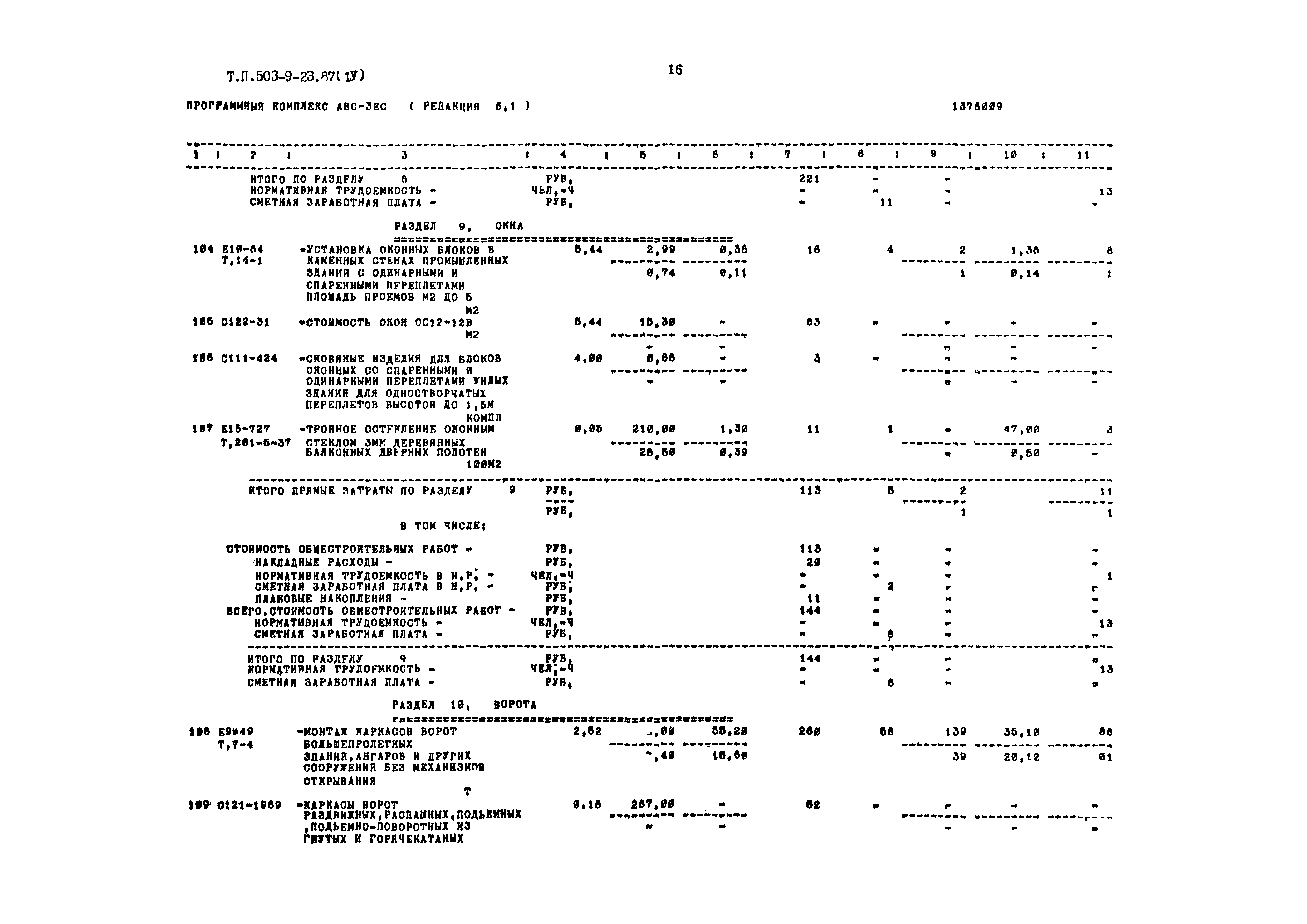 Типовой проект 503-9-23.87