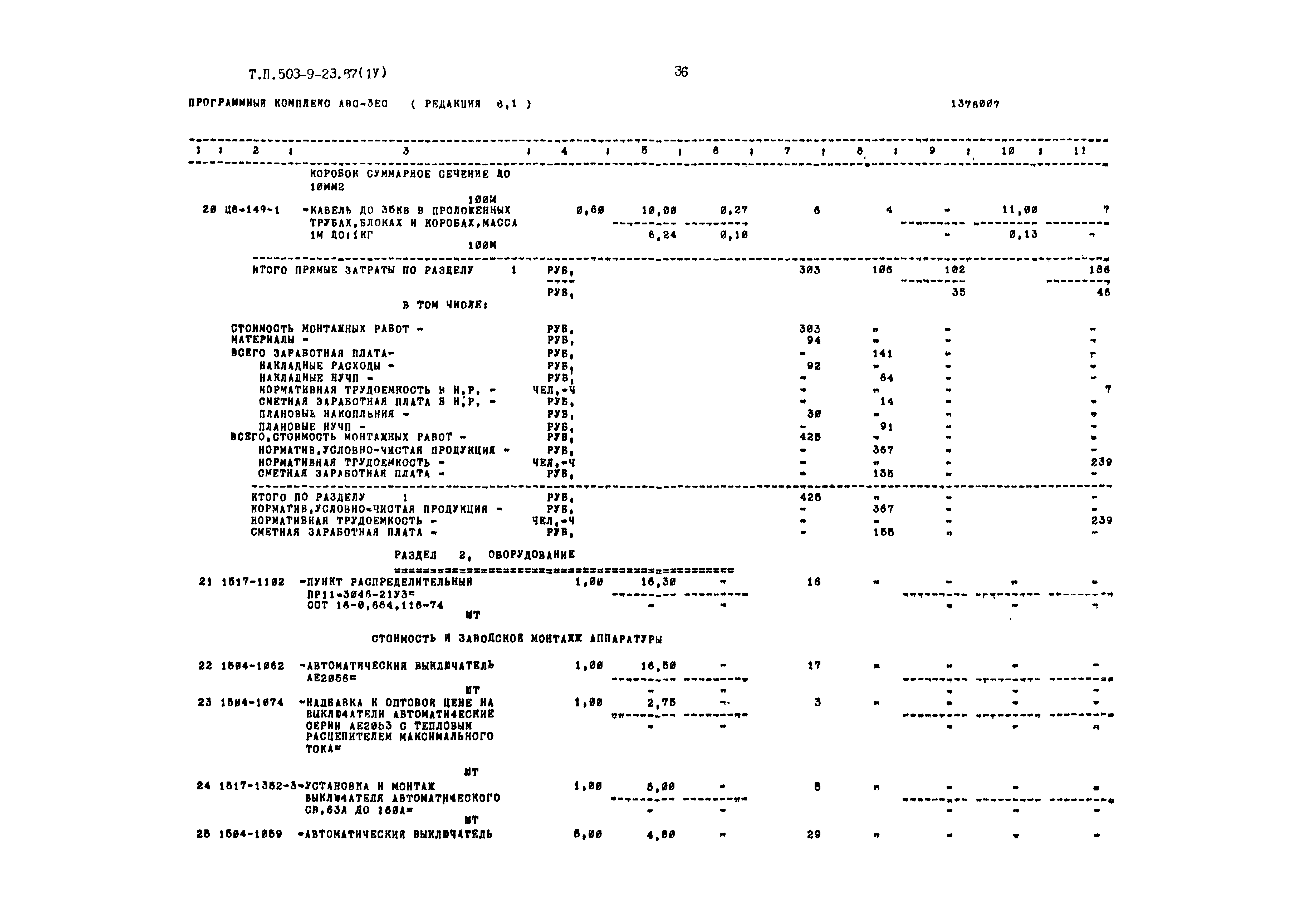 Типовой проект 503-9-23.87