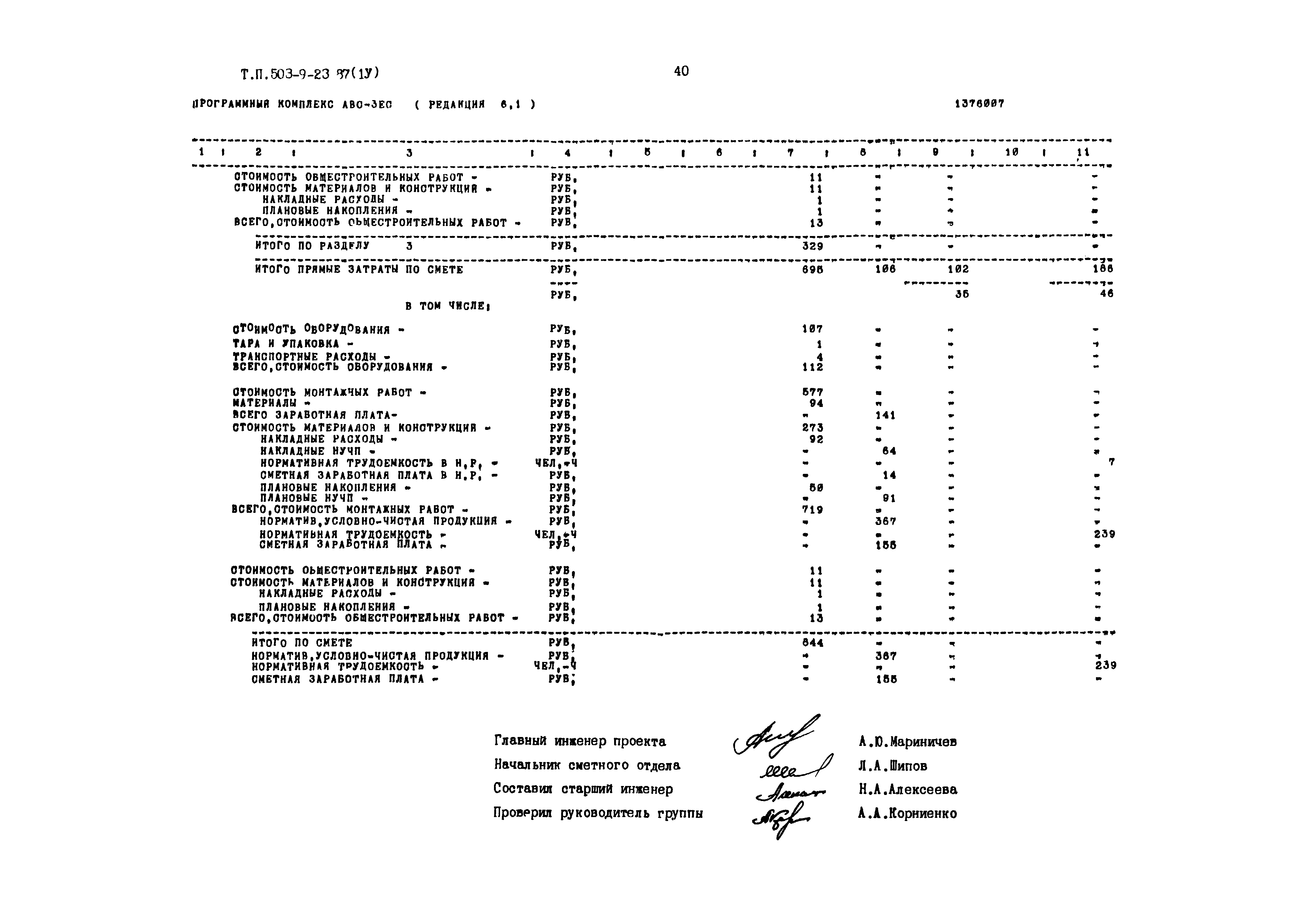 Типовой проект 503-9-23.87