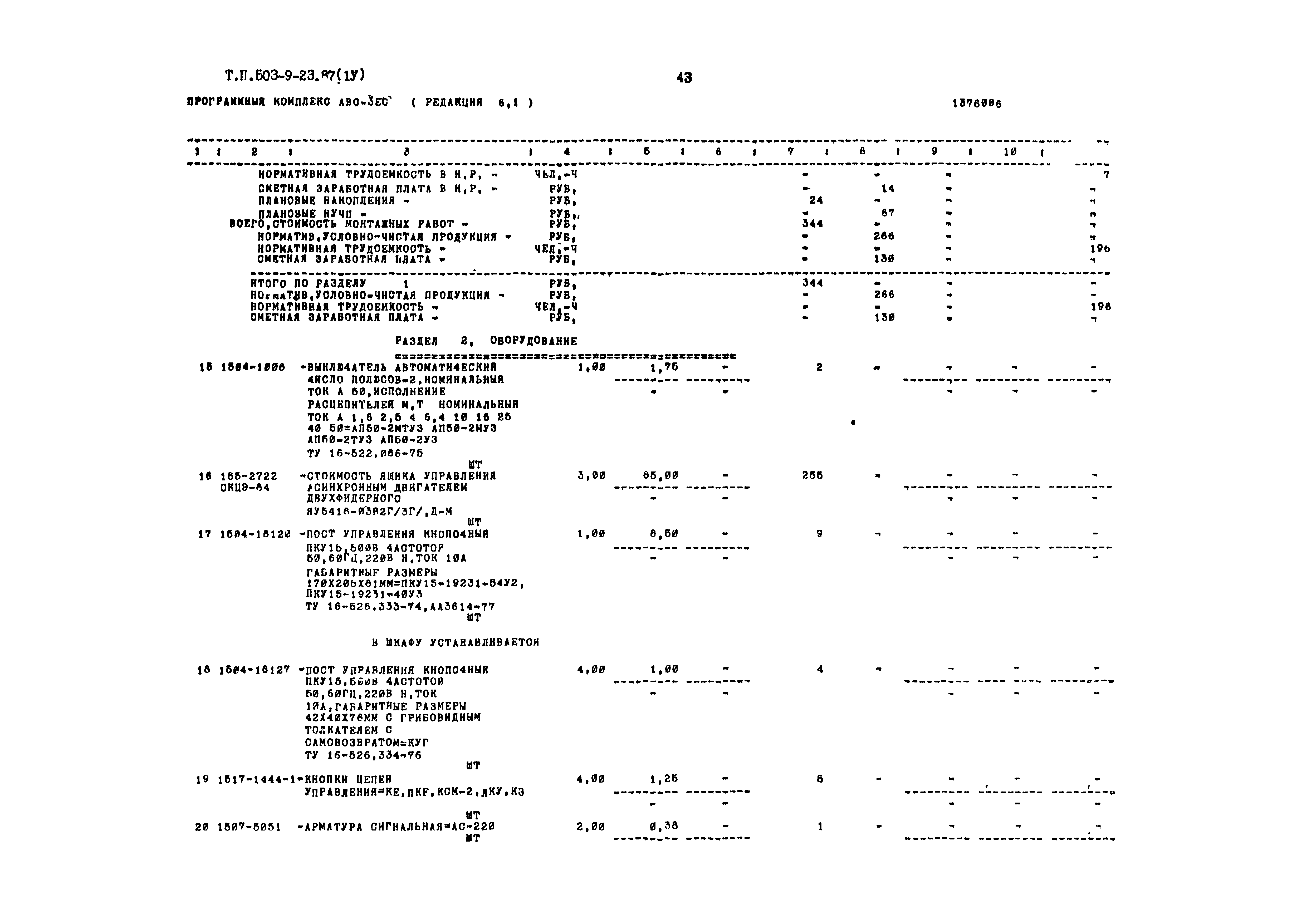 Типовой проект 503-9-23.87