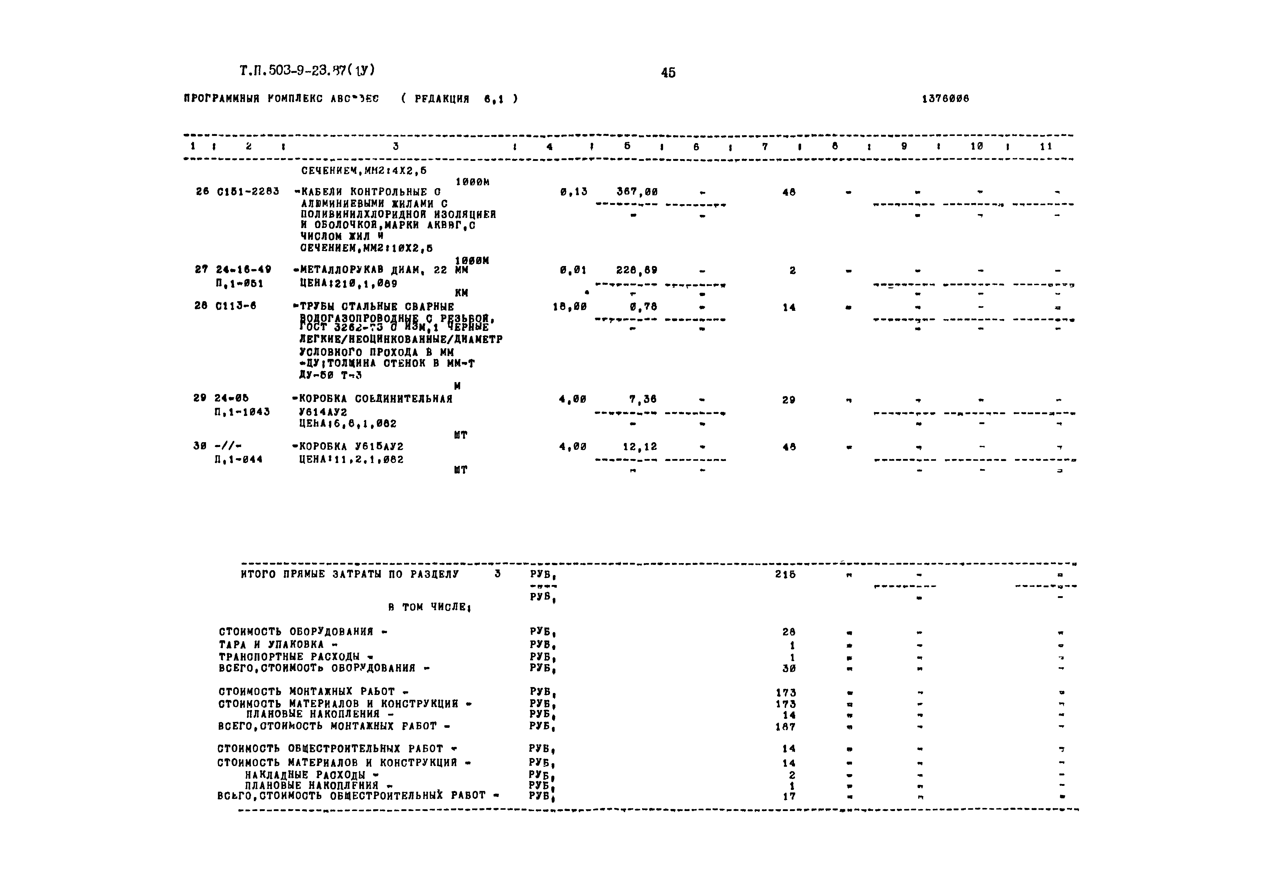 Типовой проект 503-9-23.87