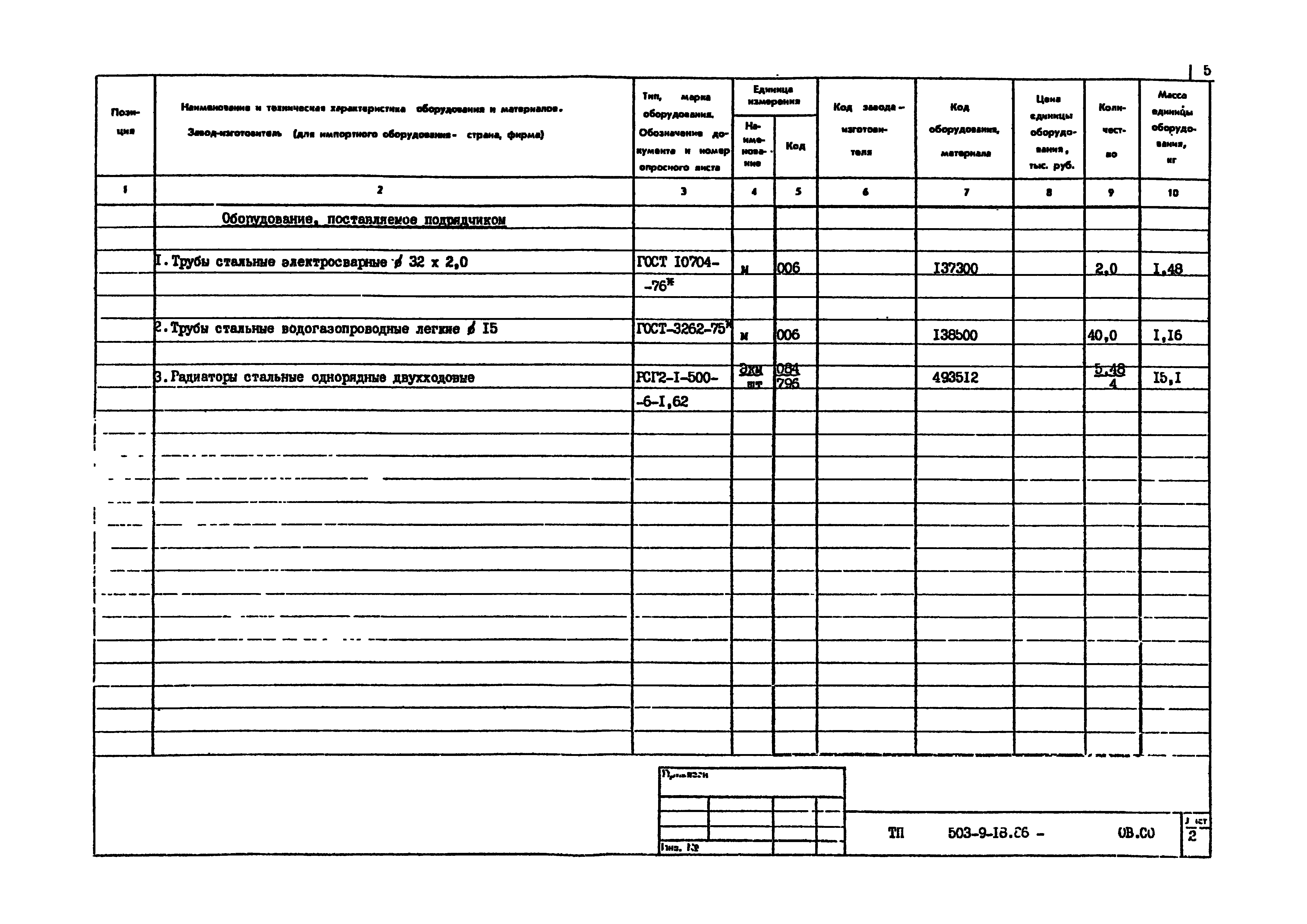 Типовой проект 503-9-18.86