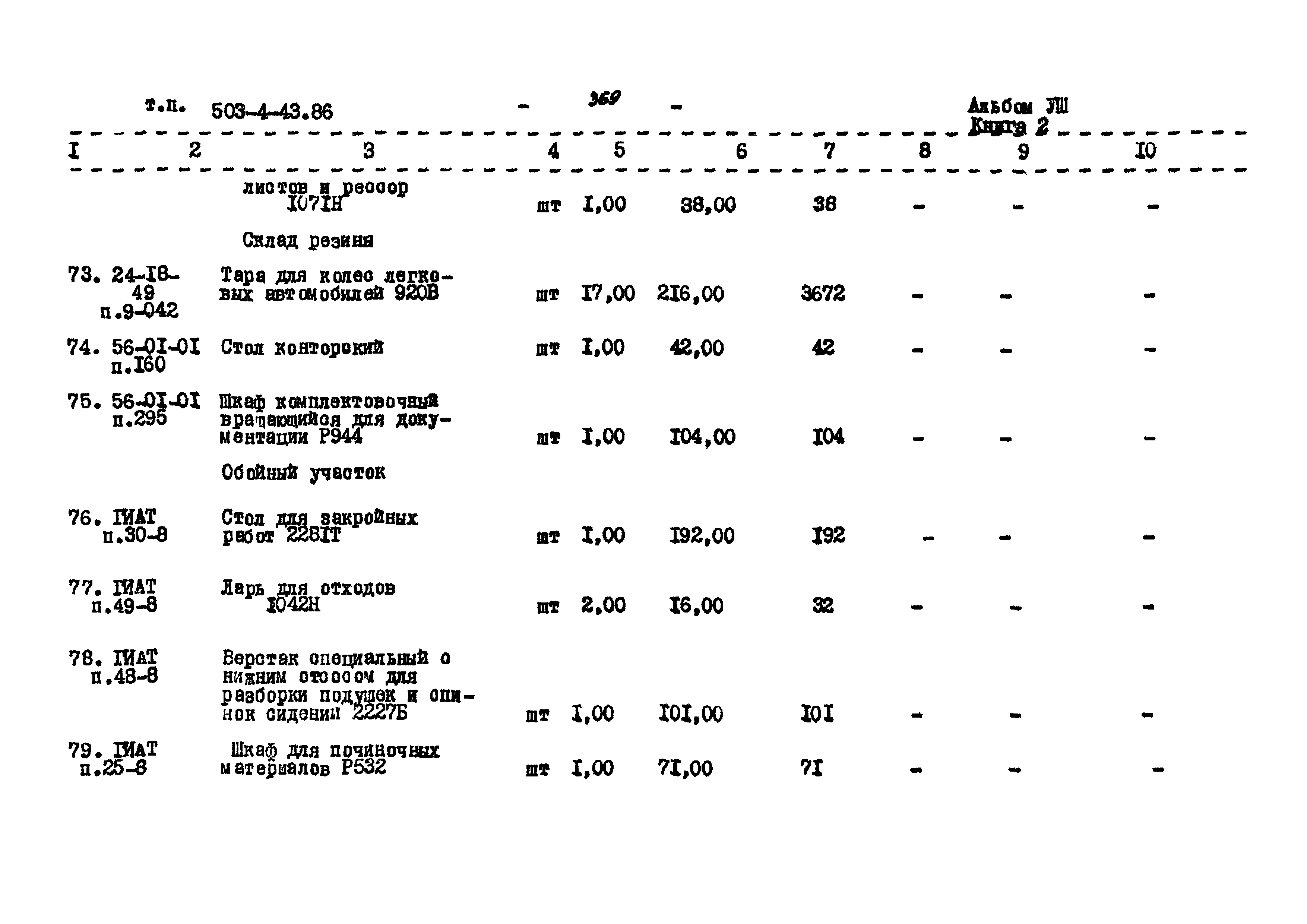 Типовой проект 503-4-43.86