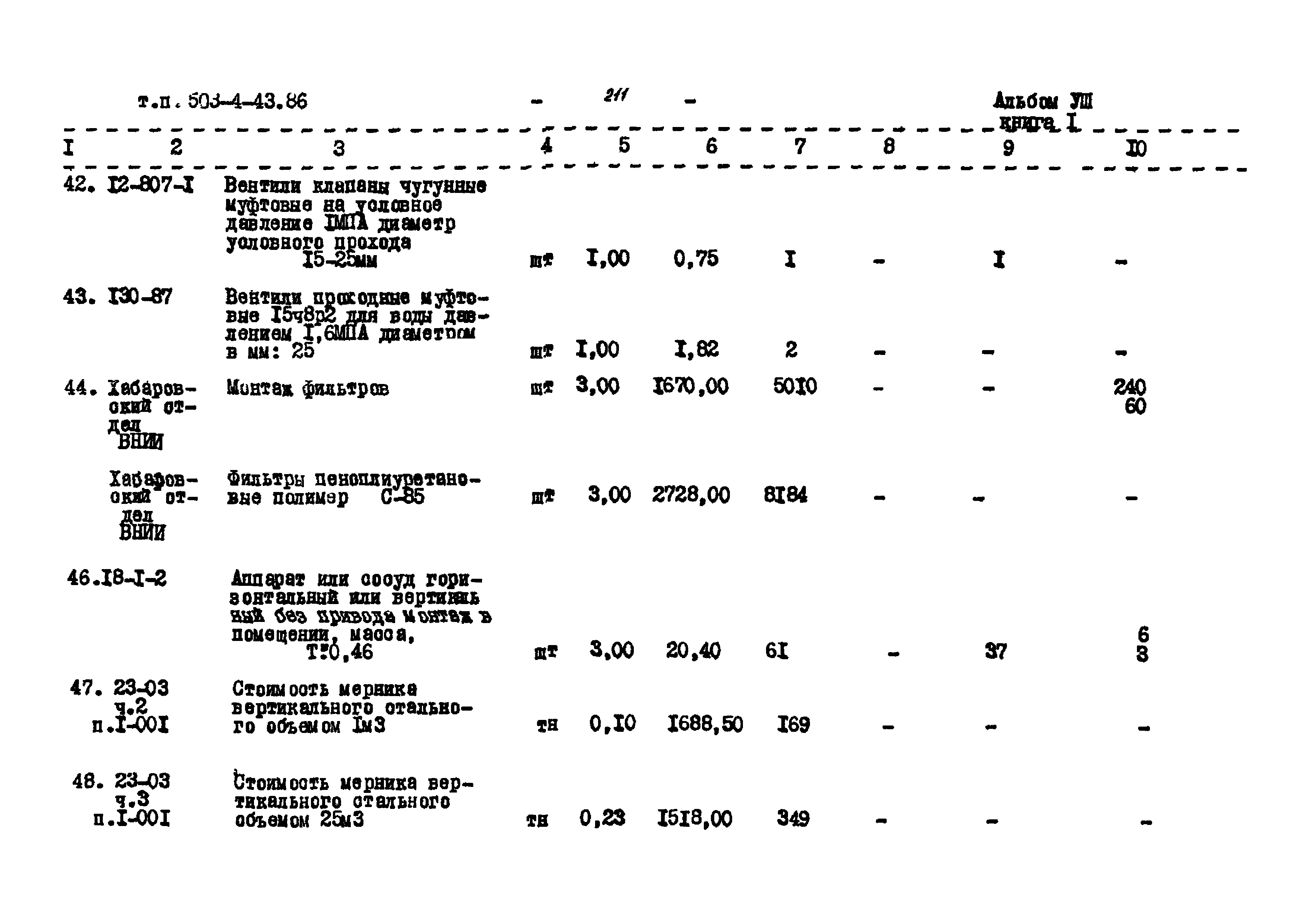 Типовой проект 503-4-43.86