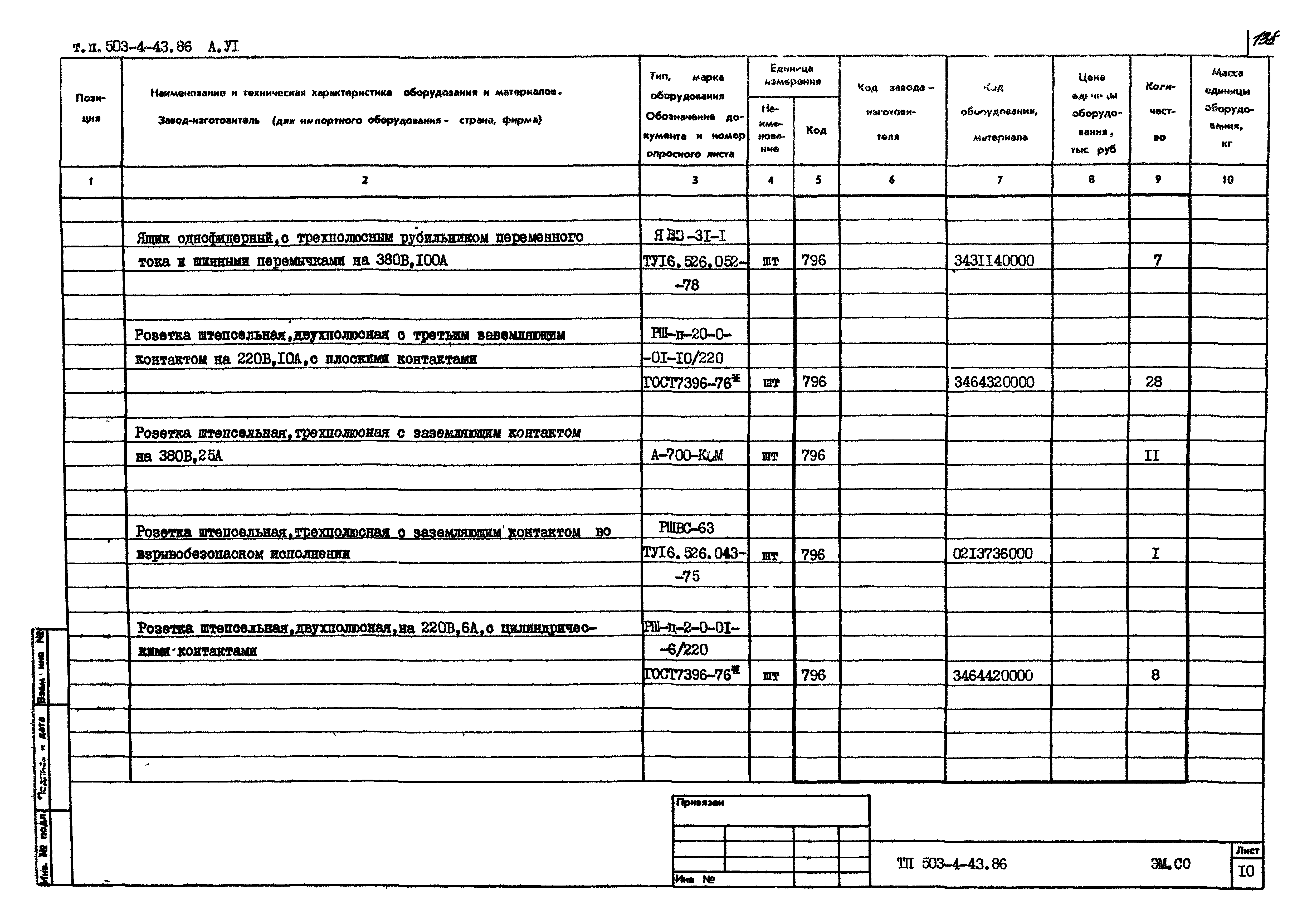 Типовой проект 503-4-43.86