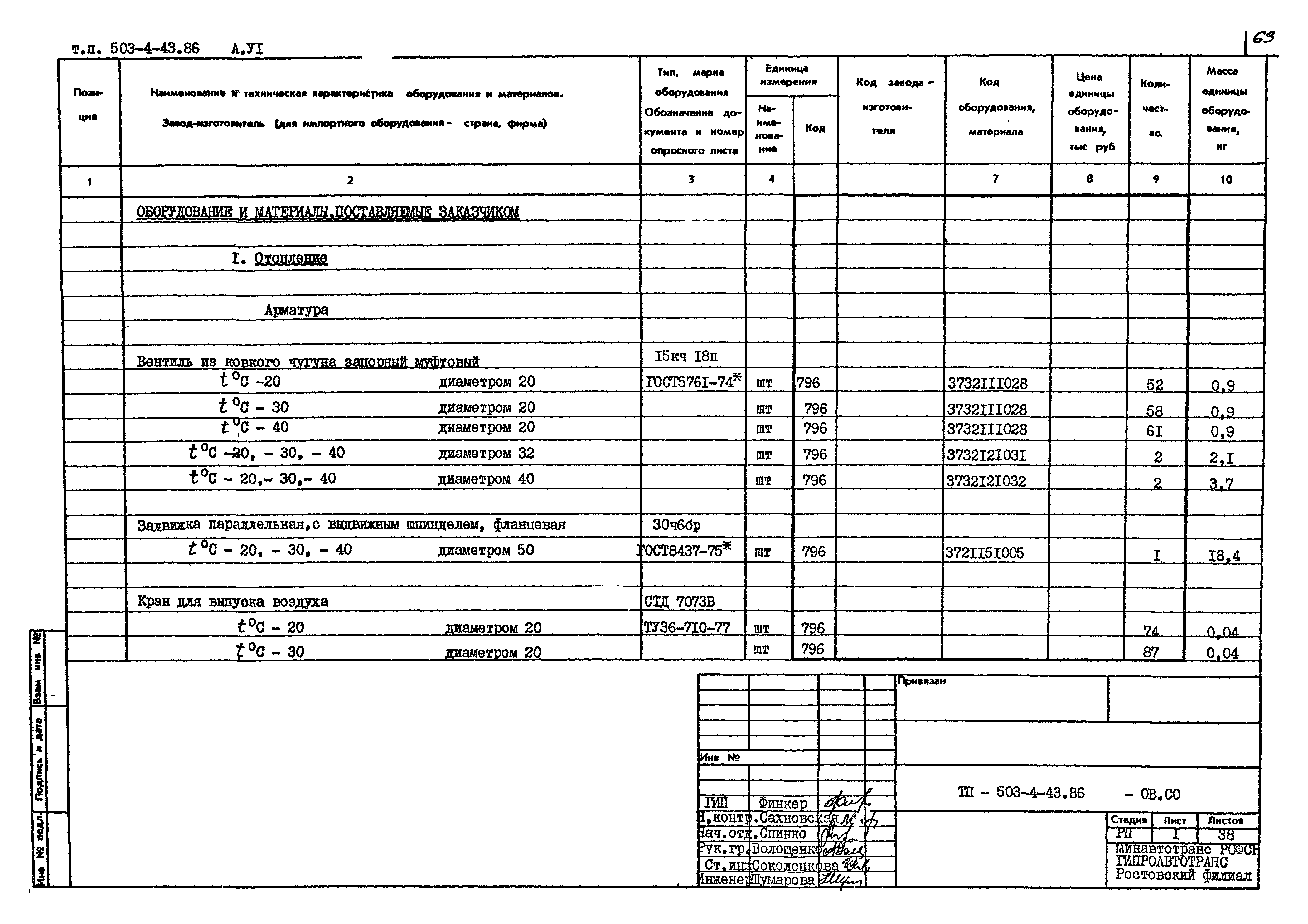 Типовой проект 503-4-43.86