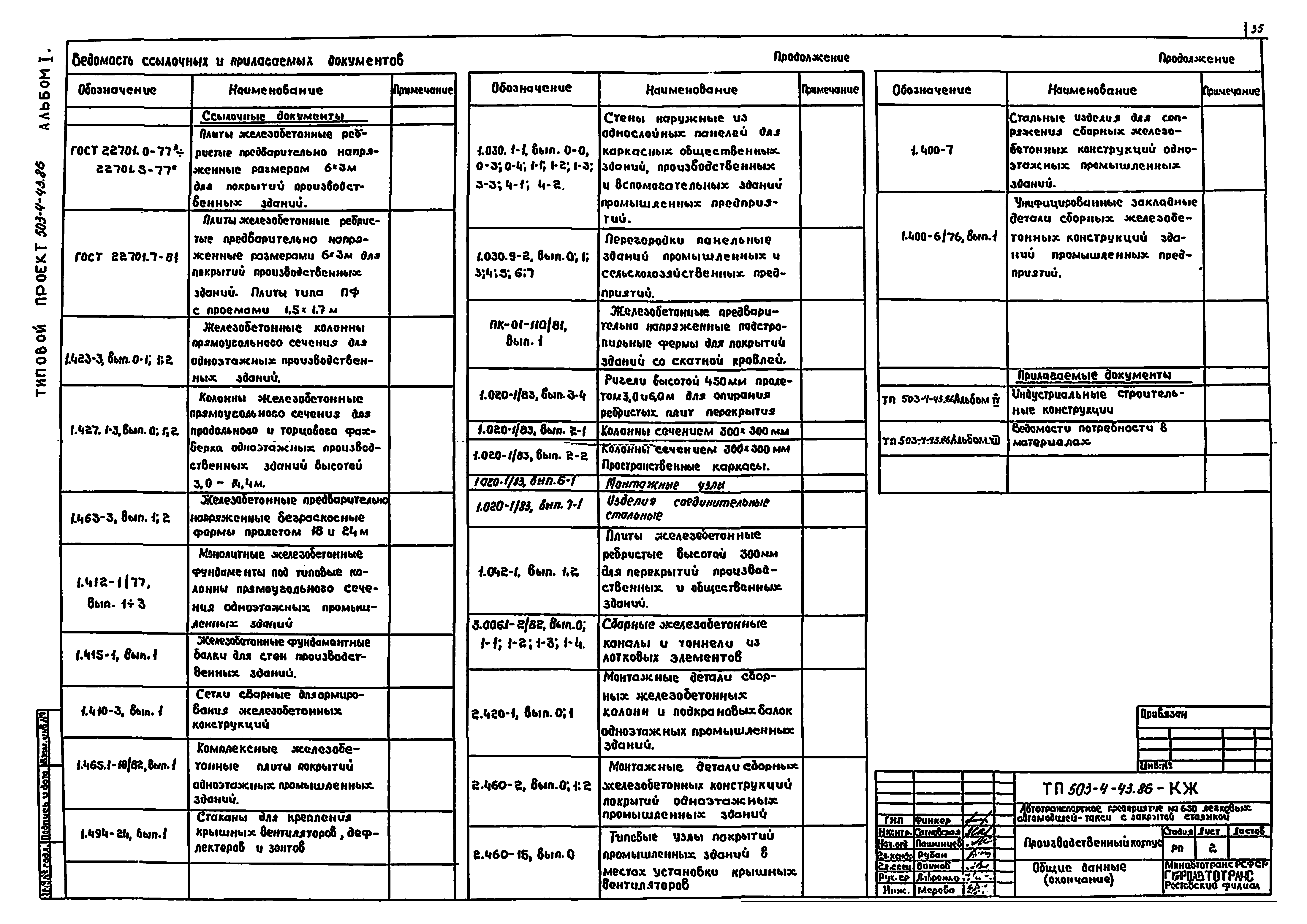 Типовой проект 503-4-43.86