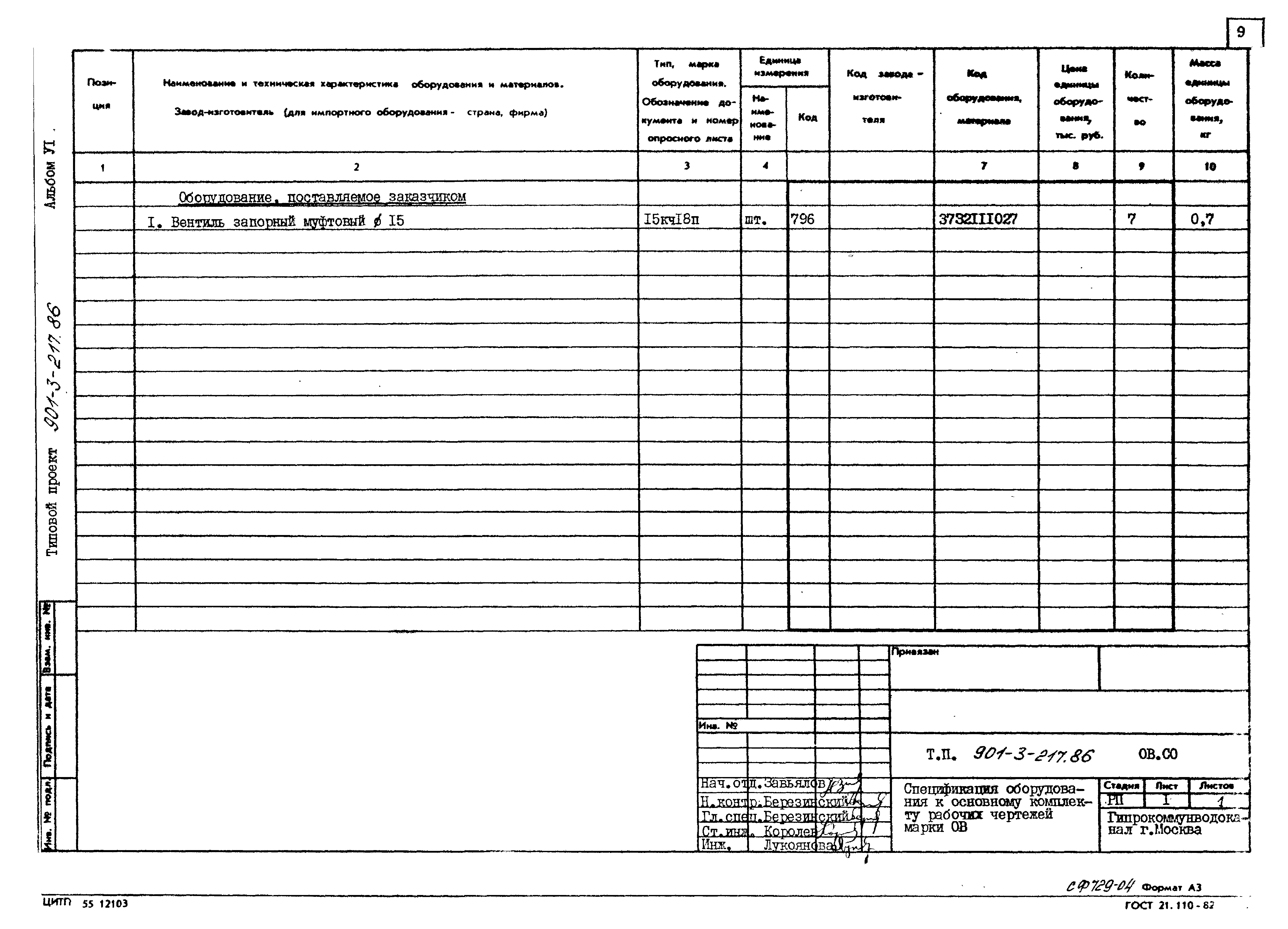 Типовой проект 901-3-217.86