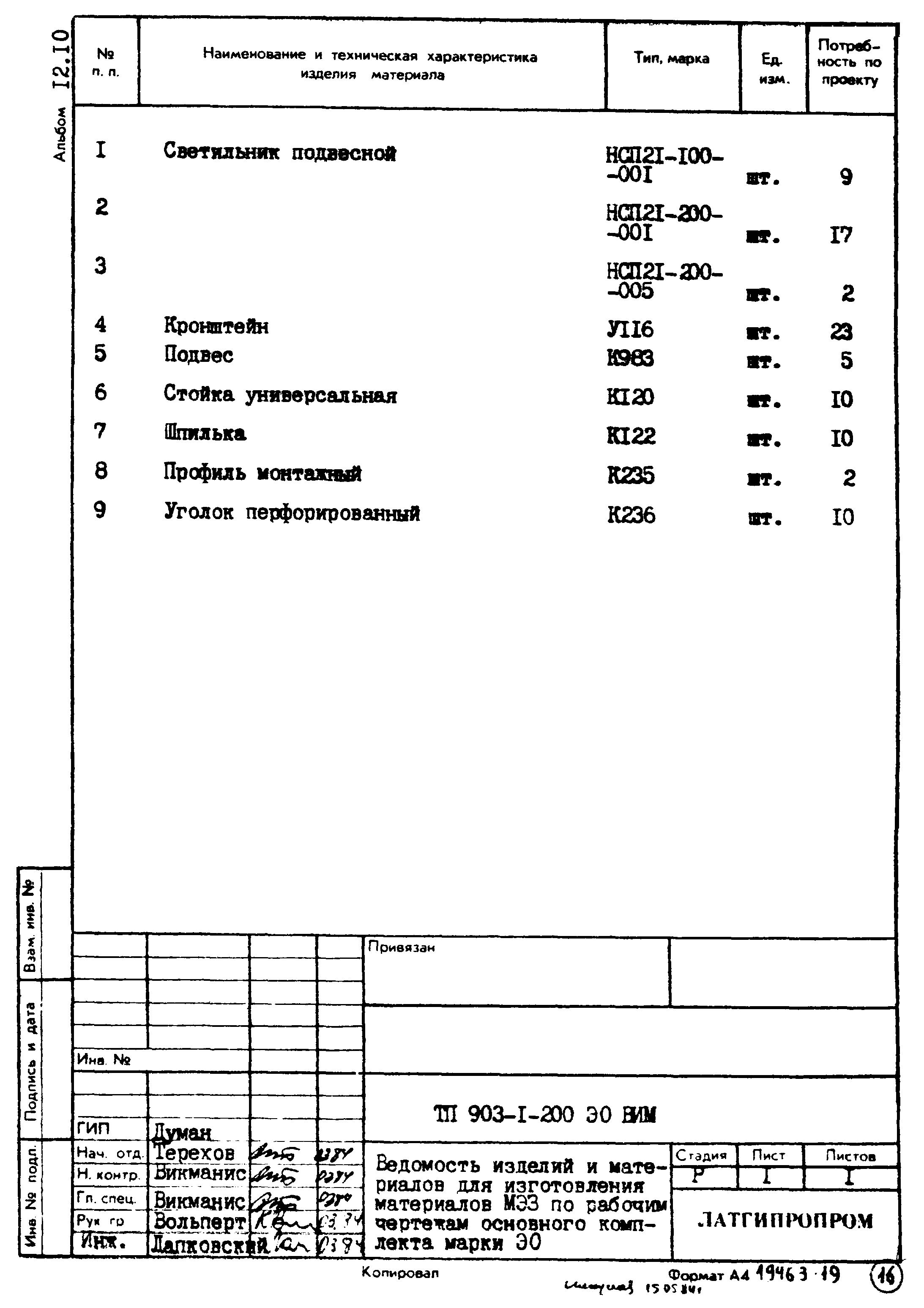 Типовой проект 903-1-206