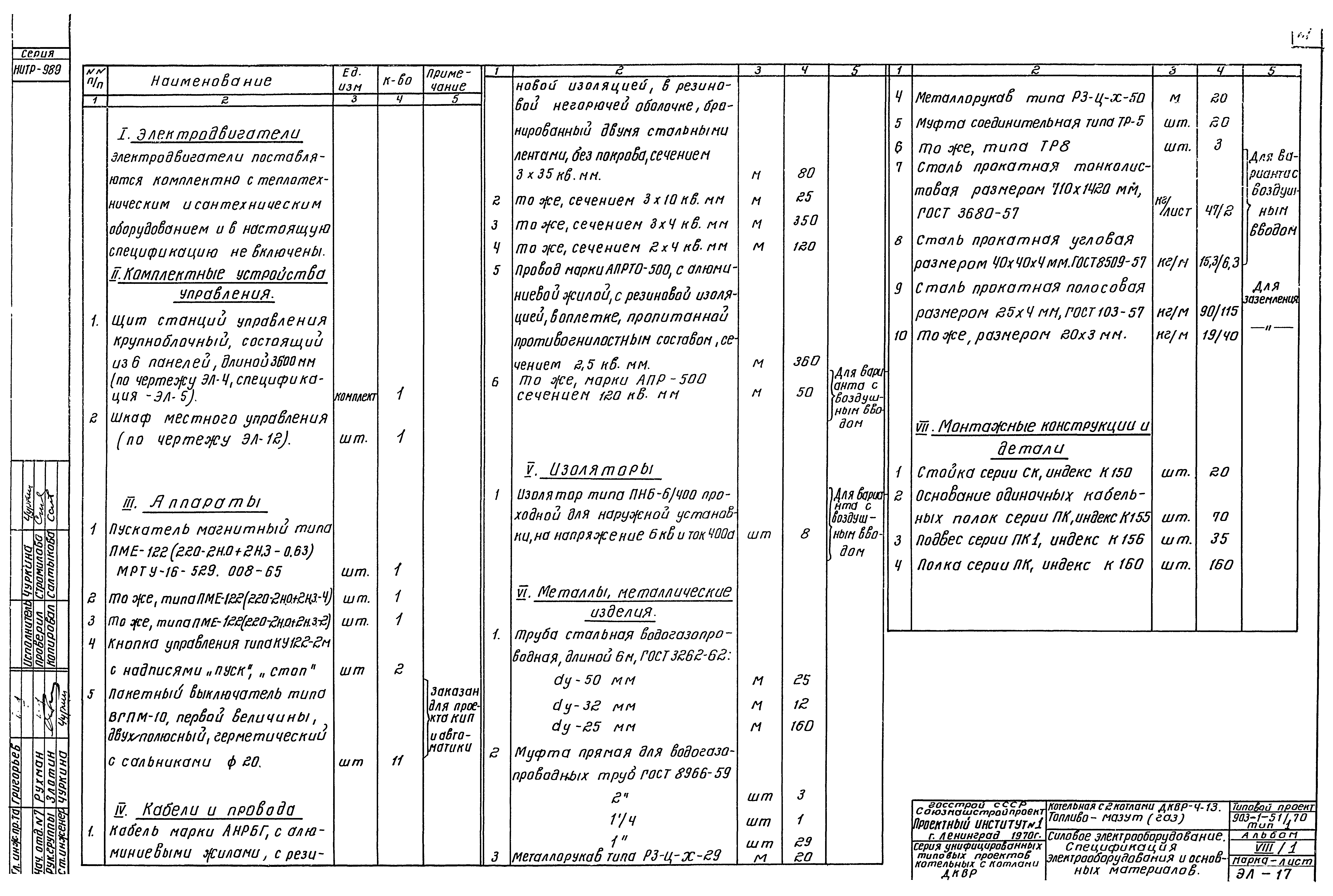 Типовой проект 903-1-52/70