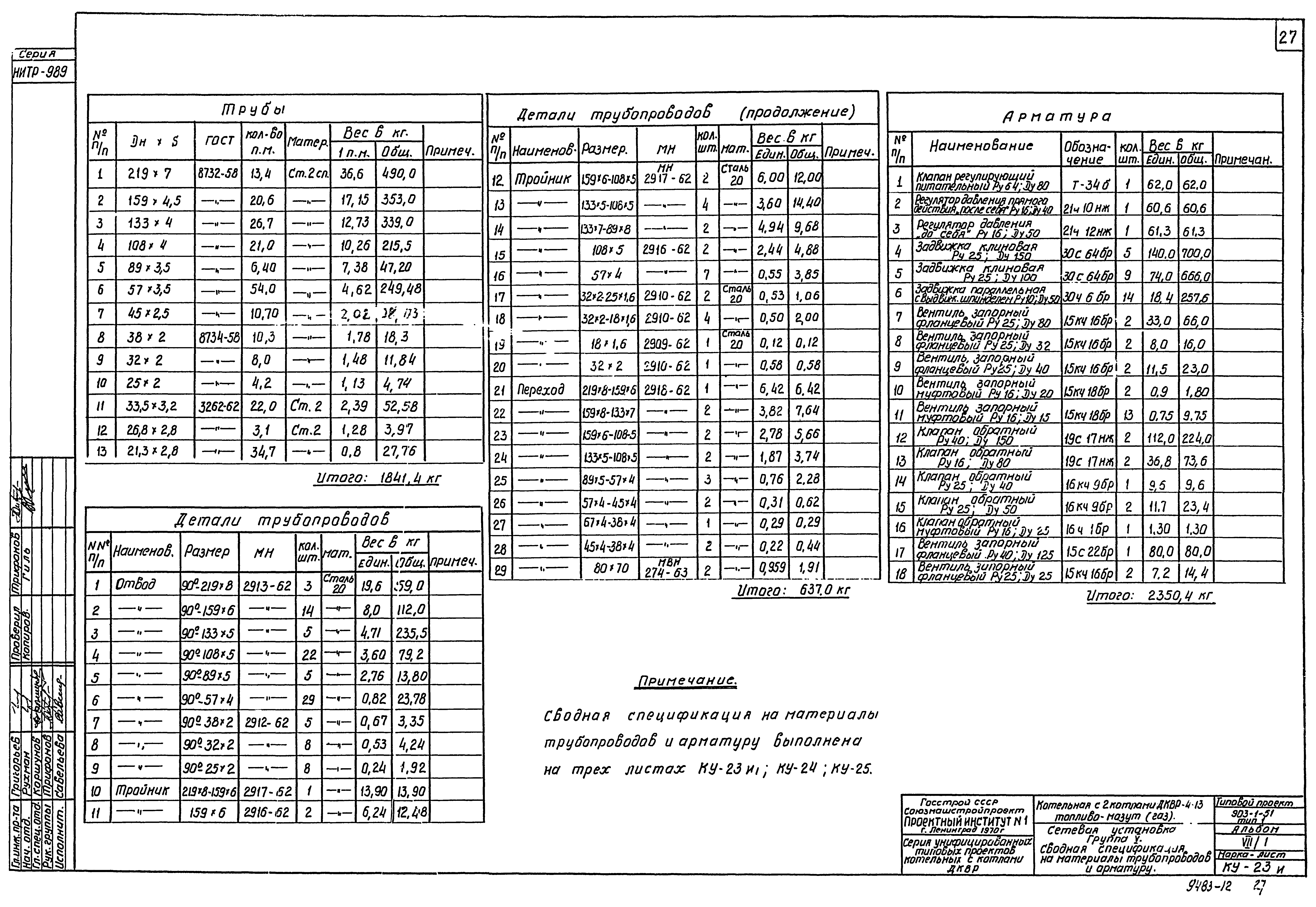 Типовой проект 903-1-52/70