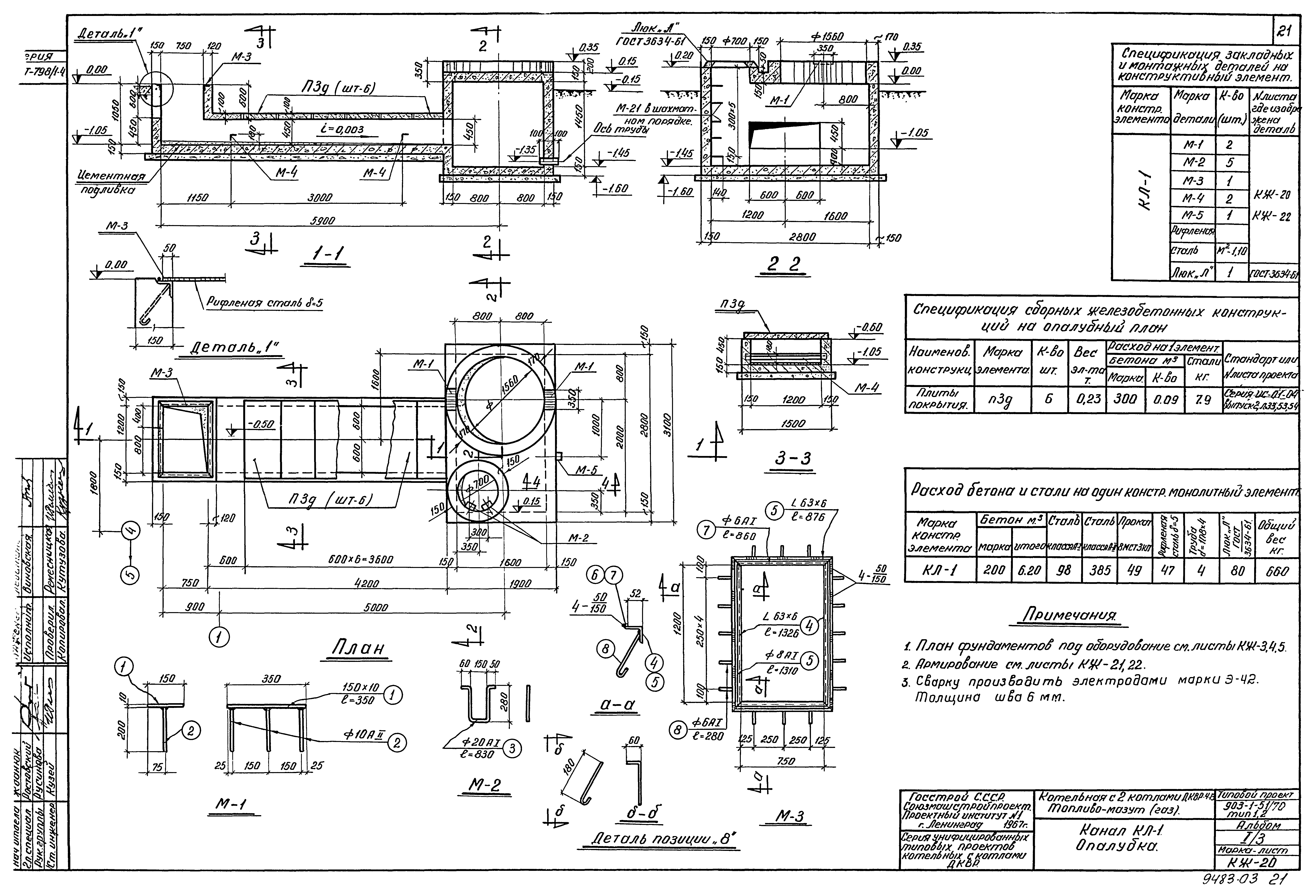 Типовой проект скамья тип 1с 1а