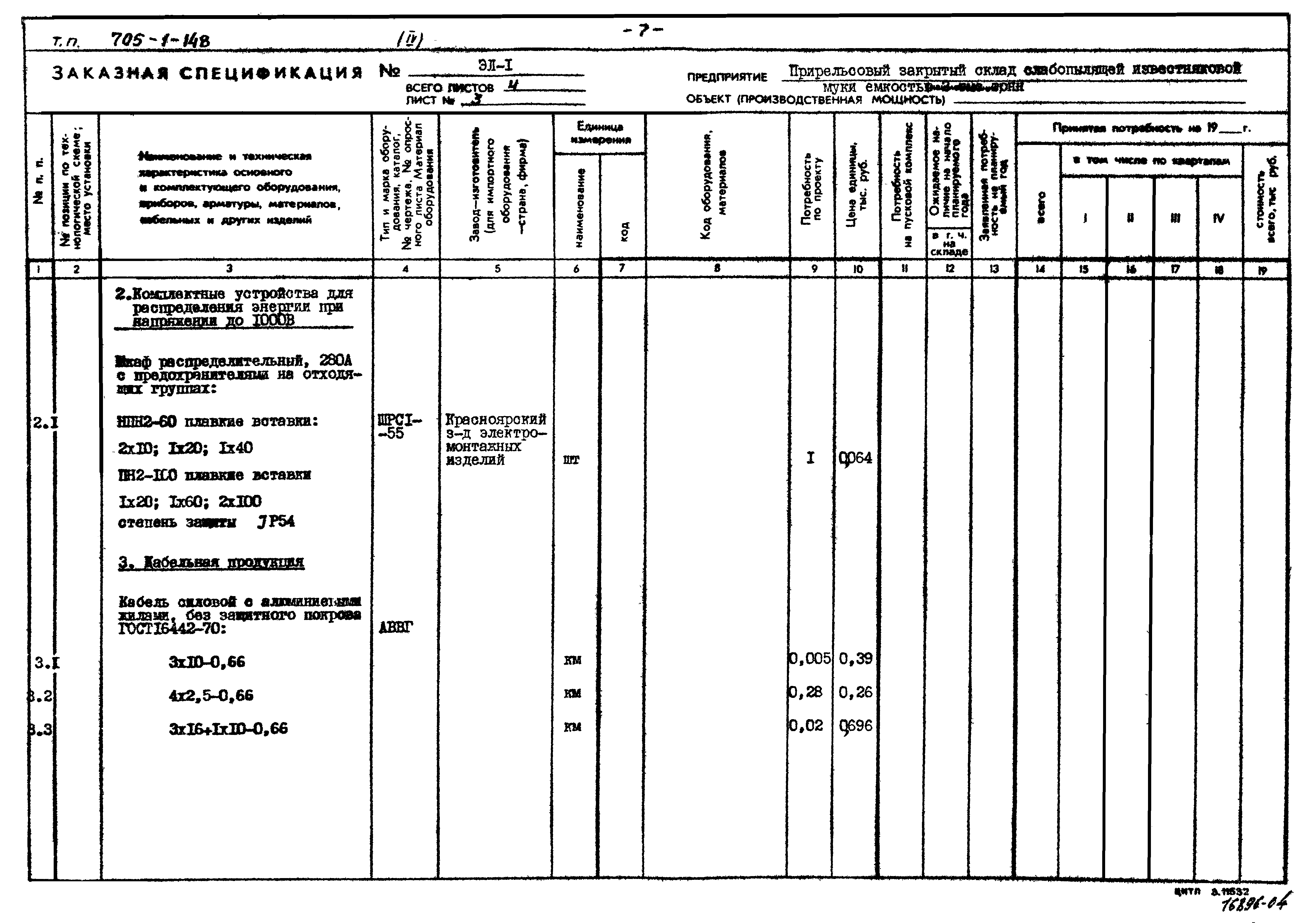 Типовой проект 705-1-148